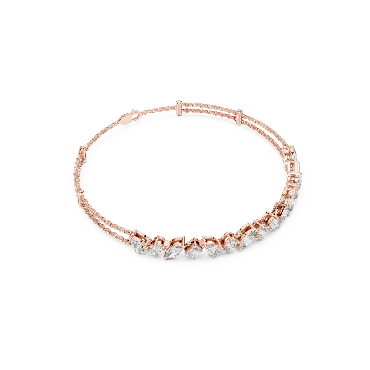 Gold 1Ct Mixed Shape Lab Grown Diamond Adriel Bracelet