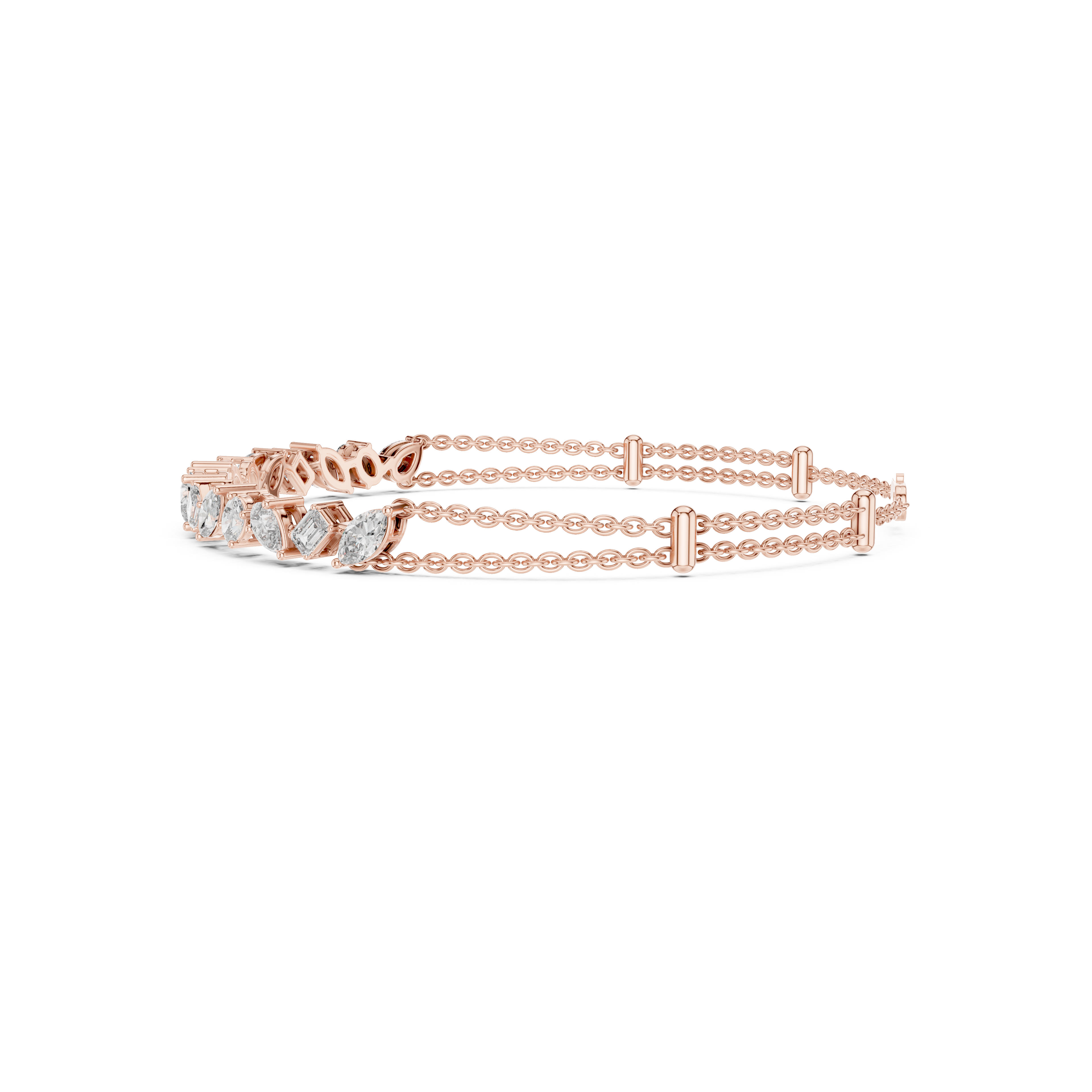 Gold 1Ct Mixed Shape Lab Grown Diamond Adriel Bracelet