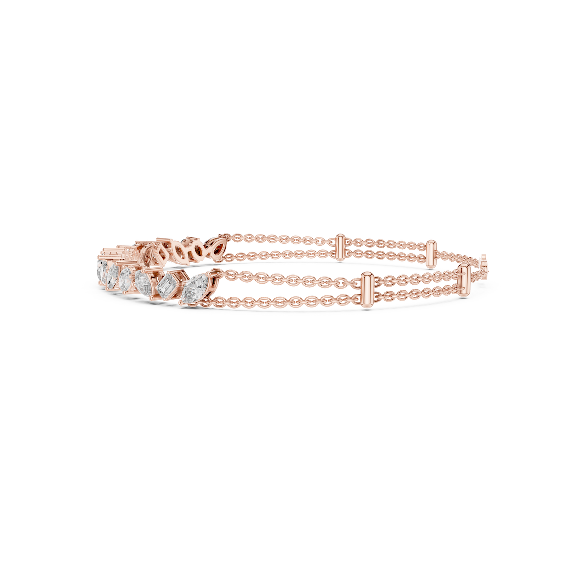 Gold 1Ct Mixed Shape Lab Grown Diamond Adriel Bracelet