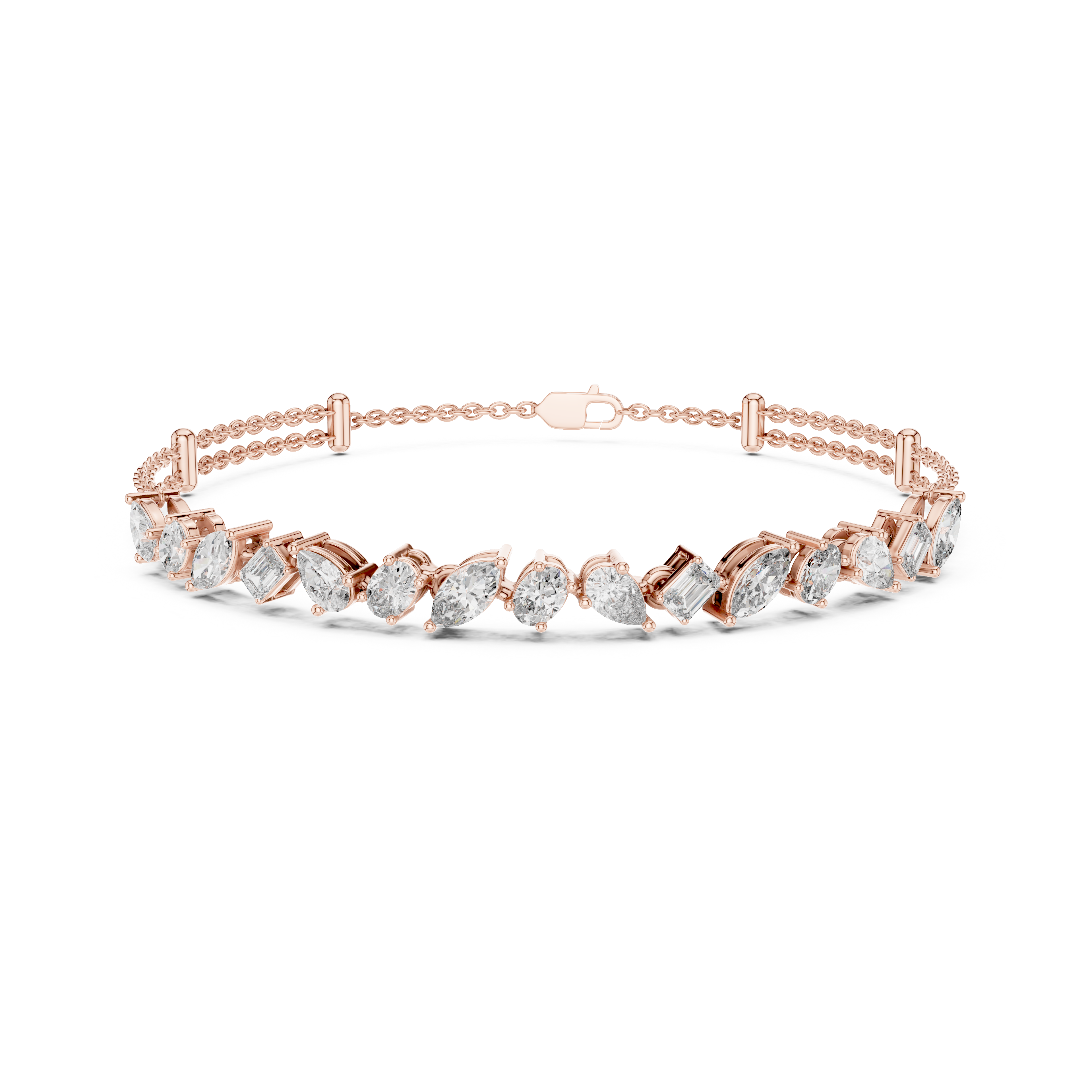 Gold 1Ct Mixed Shape Lab Grown Diamond Adriel Bracelet