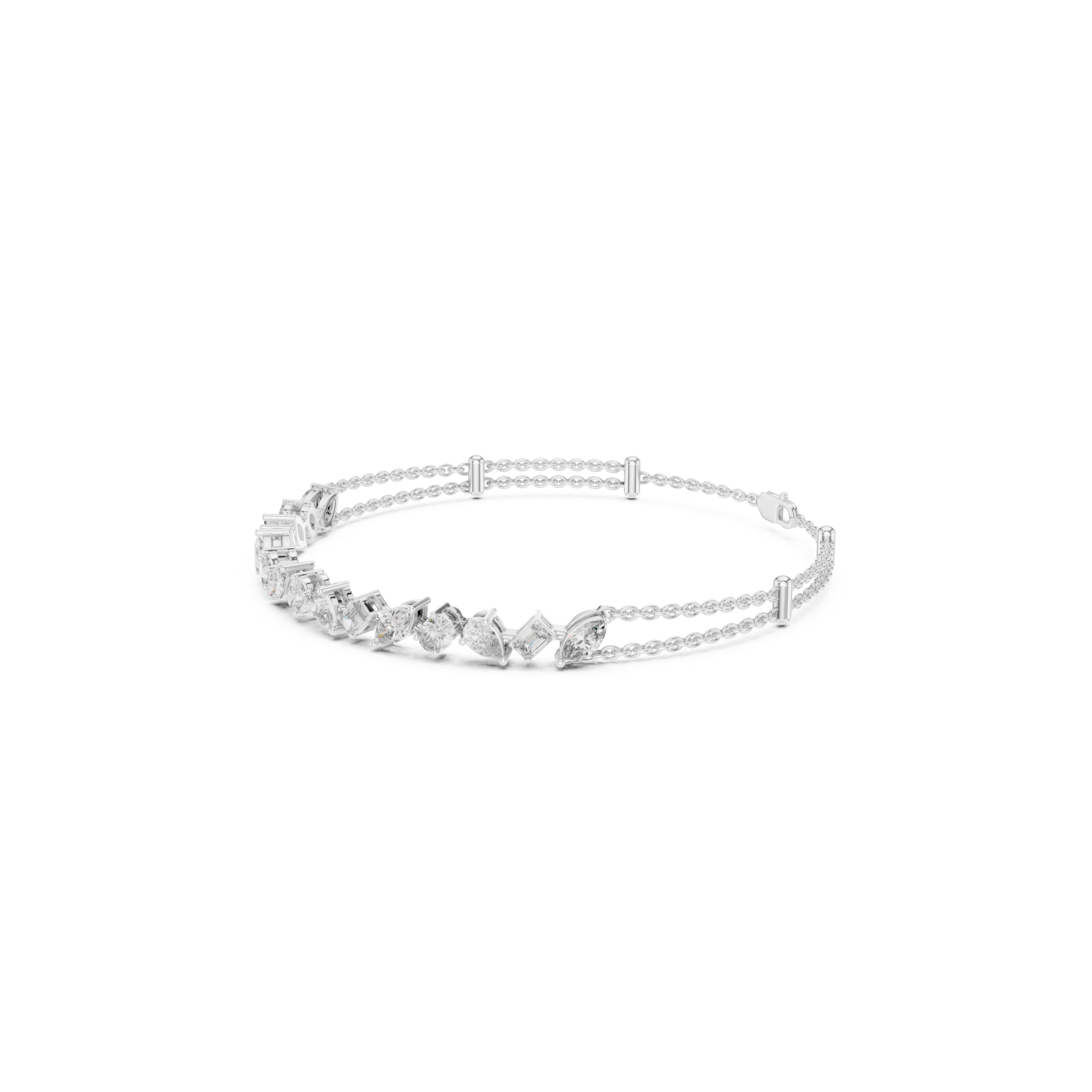 Gold 1Ct Mixed Shape Lab Grown Diamond Adriel Bracelet