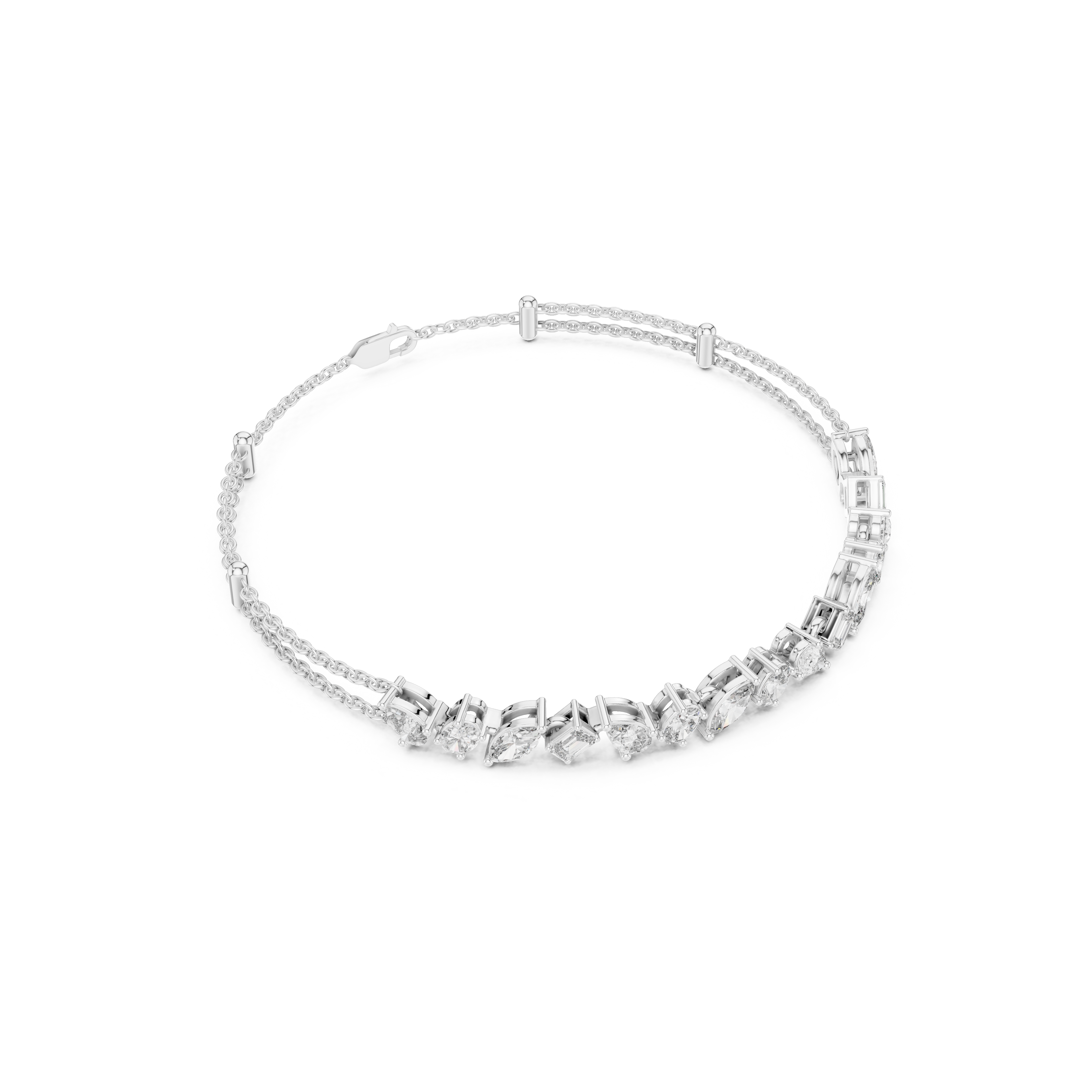 Gold 1Ct Mixed Shape Lab Grown Diamond Adriel Bracelet