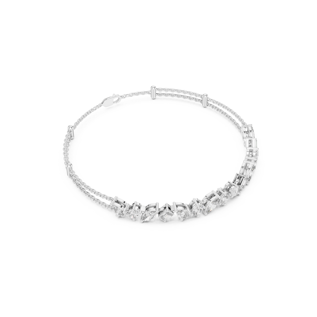 Gold 1Ct Mixed Shape Lab Grown Diamond Adriel Bracelet
