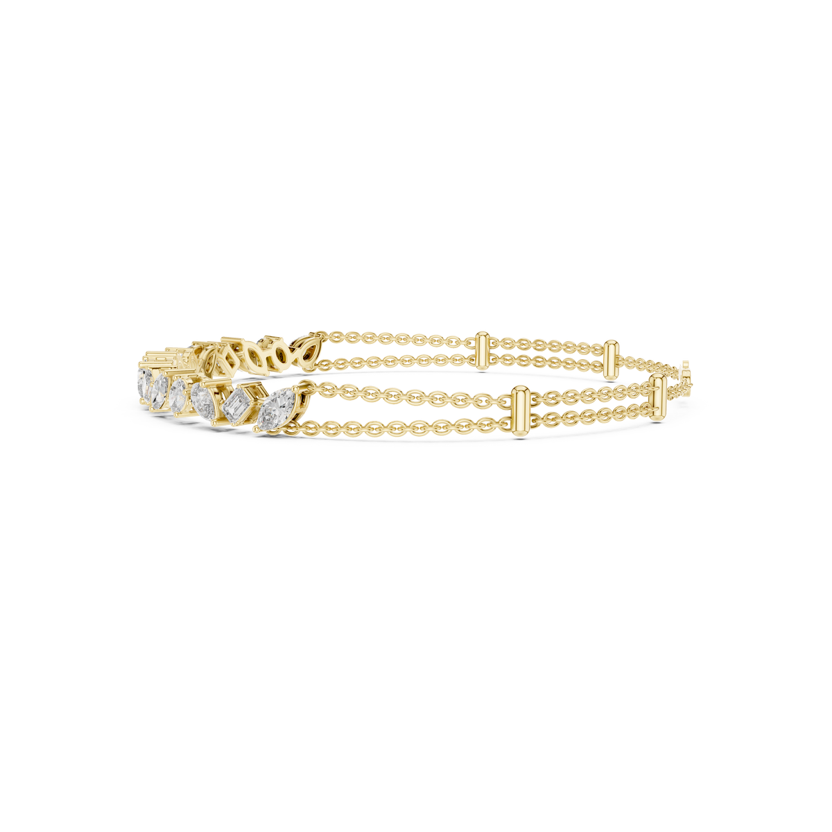 Gold 1Ct Mixed Shape Lab Grown Diamond Adriel Bracelet