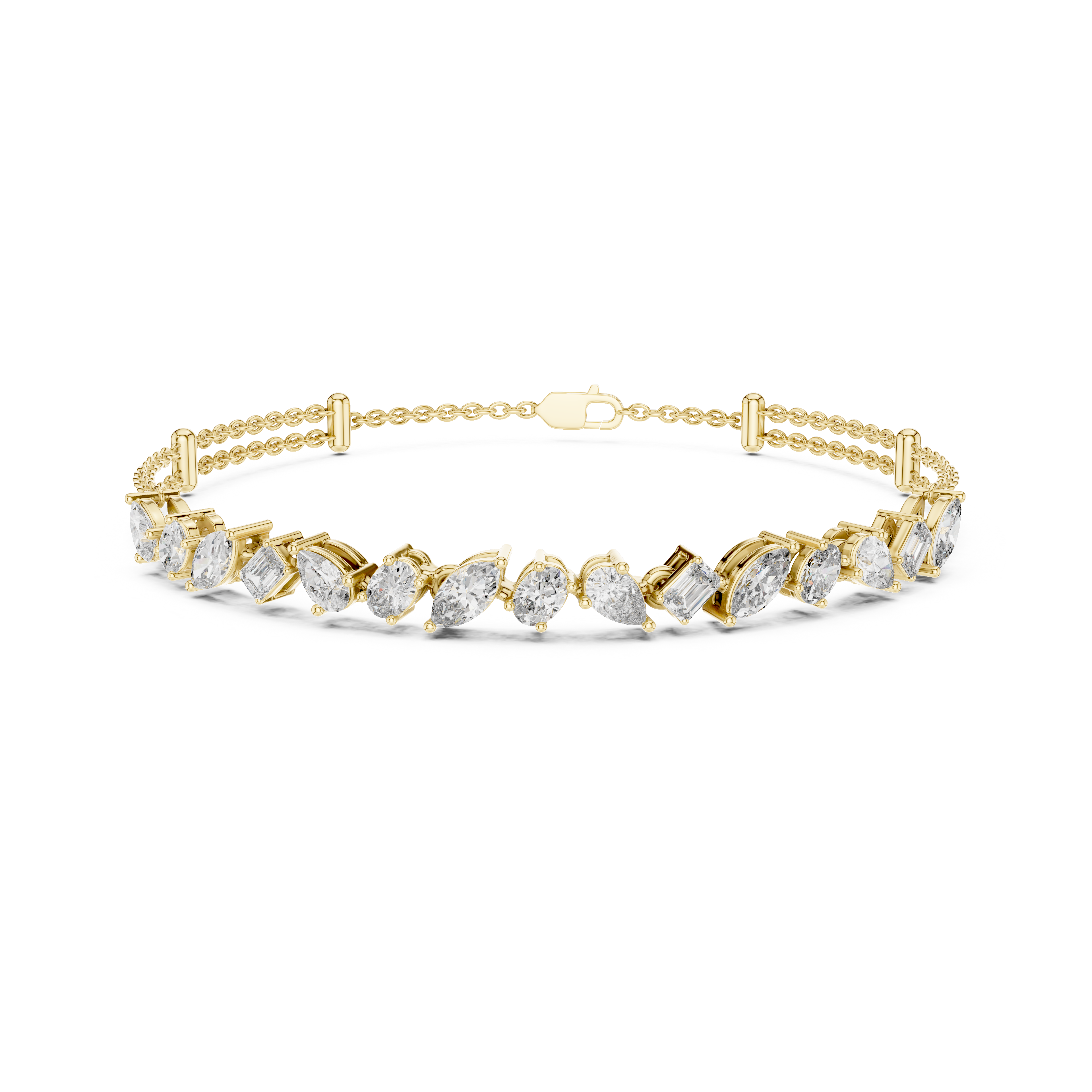 Gold 1Ct Mixed Shape Lab Grown Diamond Adriel Bracelet