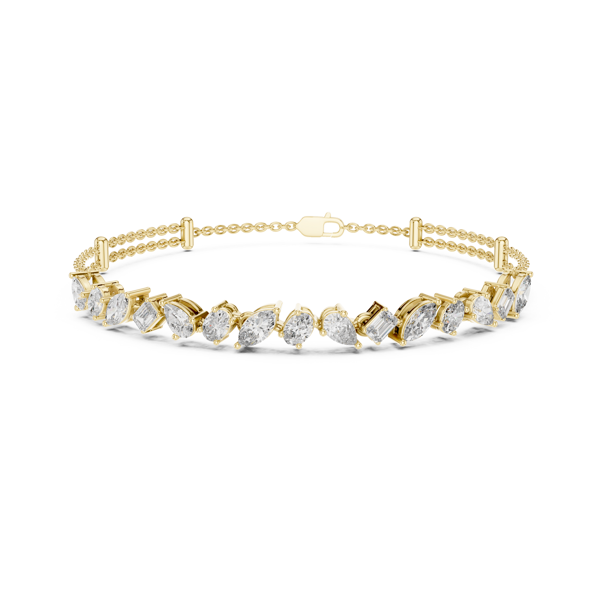 Gold 1Ct Mixed Shape Lab Grown Diamond Adriel Bracelet