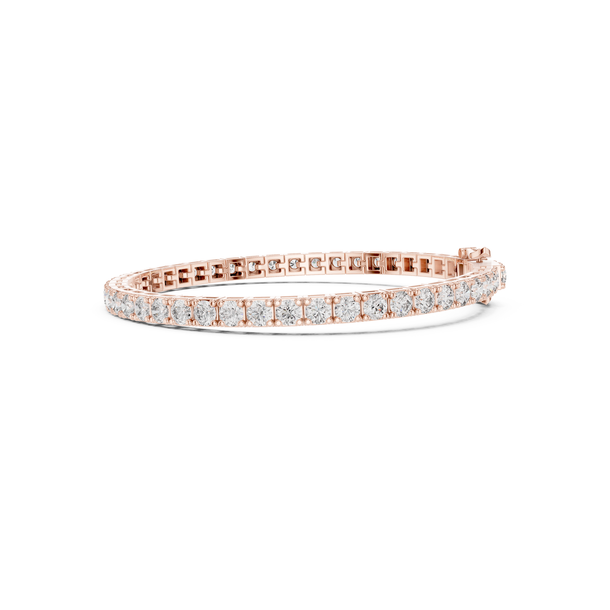Gold 5Ct Tennis Round Lab Grown Diamond Pillen Bracelet