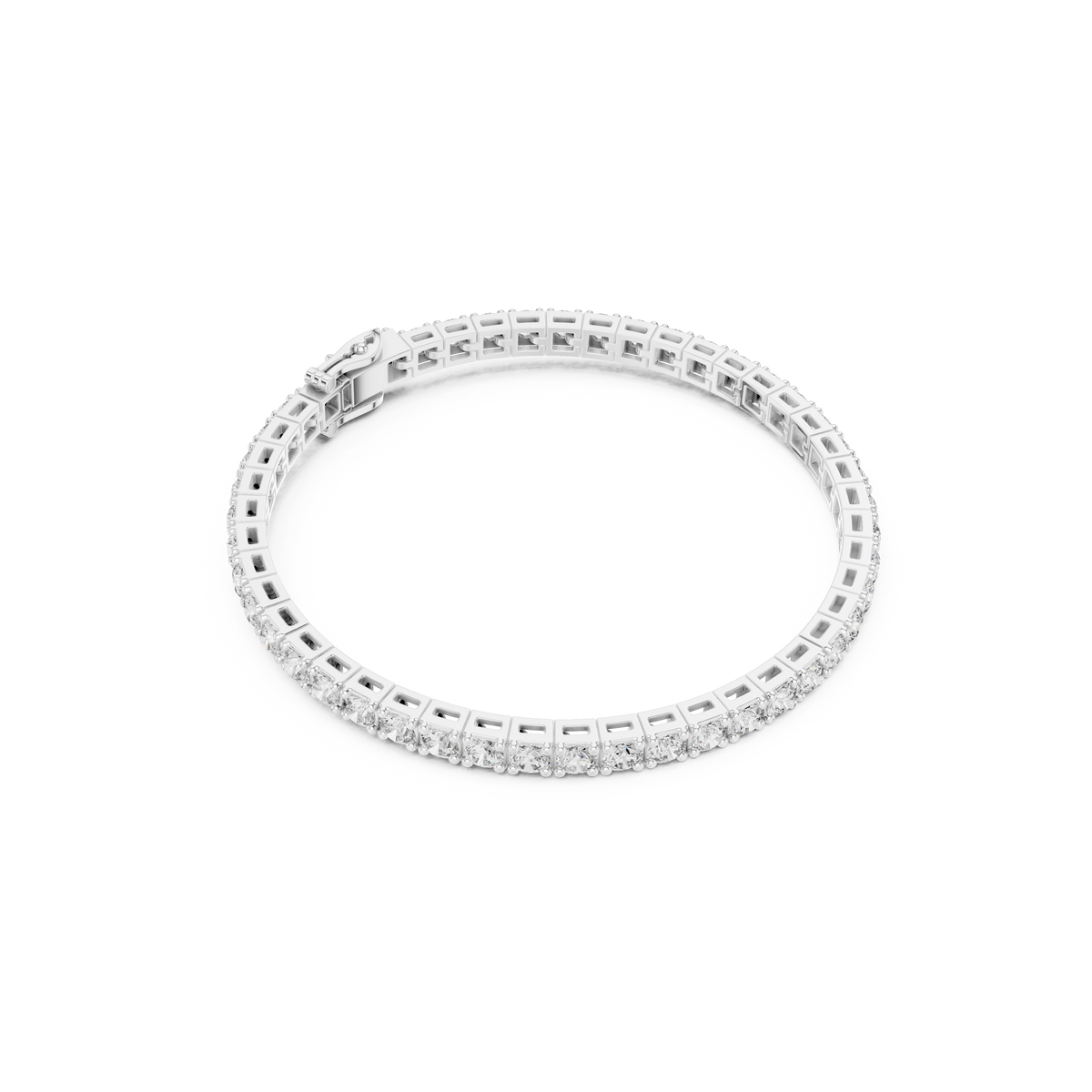 Gold 5Ct Tennis Round Lab Grown Diamond Pillen Bracelet