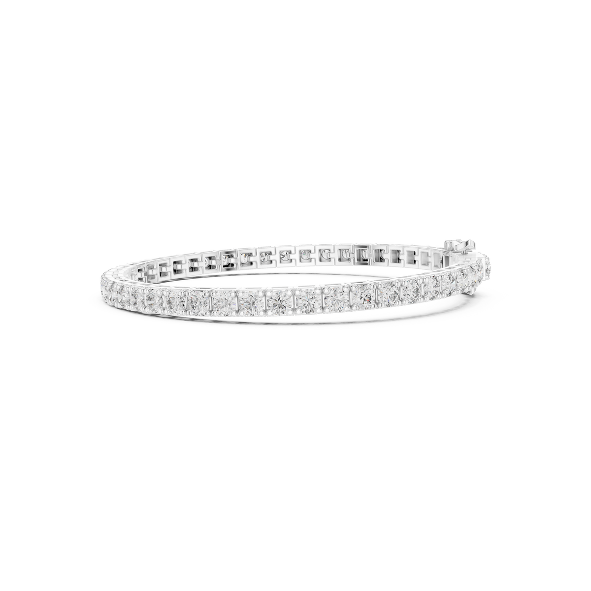 Gold 5Ct Tennis Round Lab Grown Diamond Pillen Bracelet