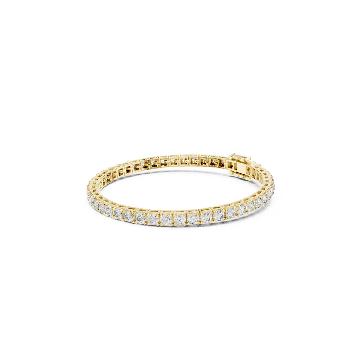 Gold 5Ct Tennis Round Lab Grown Diamond Pillen Bracelet