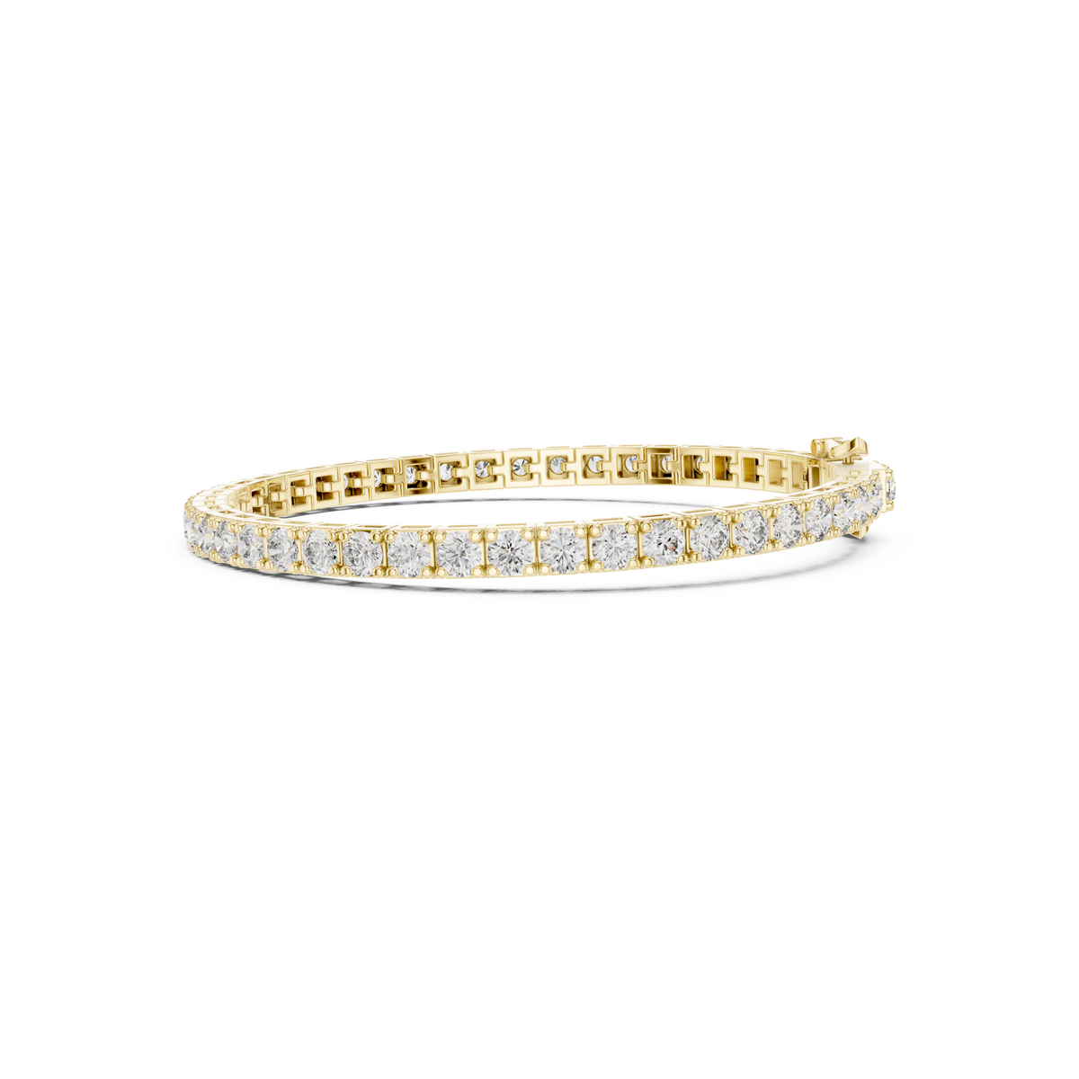 Gold 5Ct Tennis Round Lab Grown Diamond Pillen Bracelet
