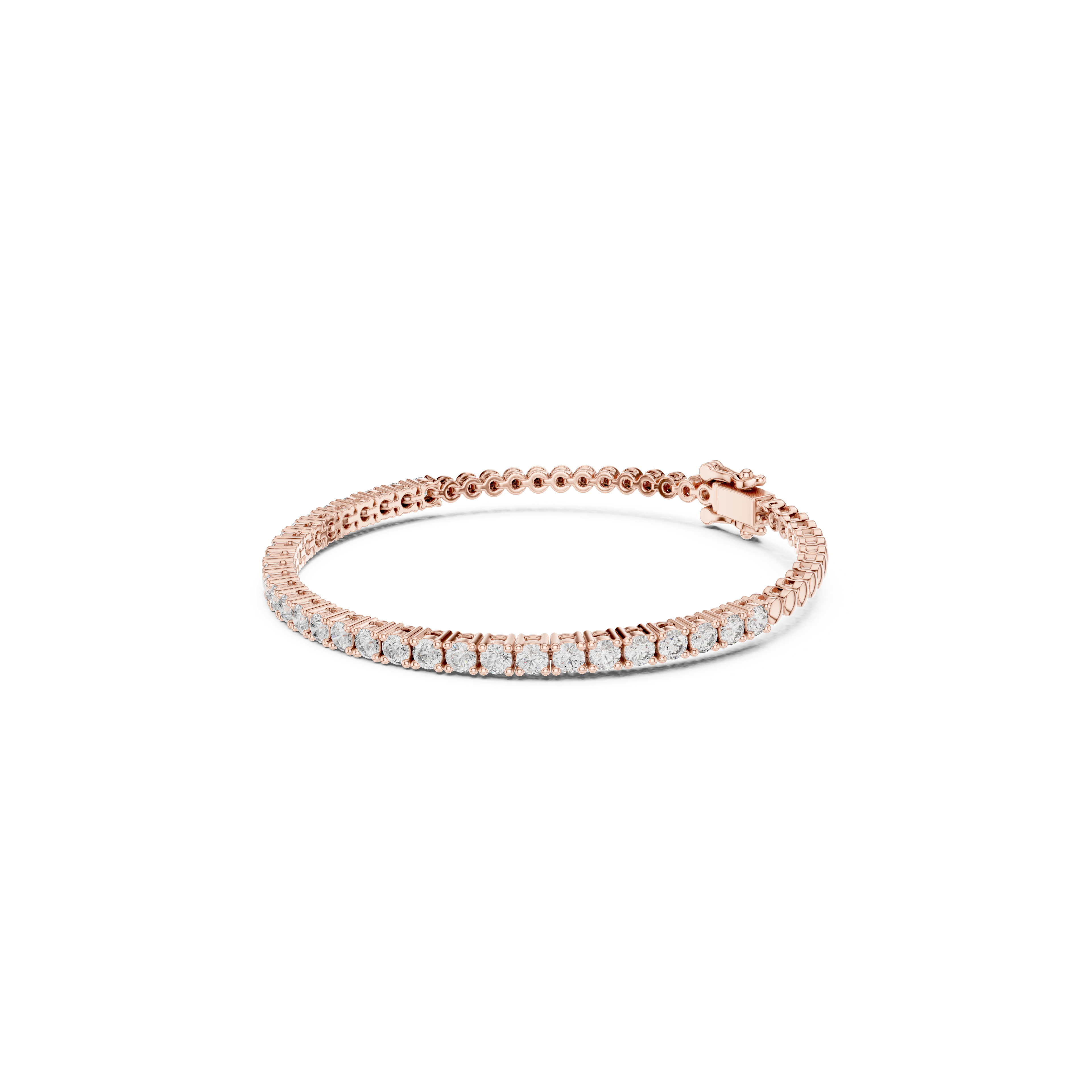 Gold 6Ct Classic Tennis Round Lab Grown Diamond Moana Bracelet