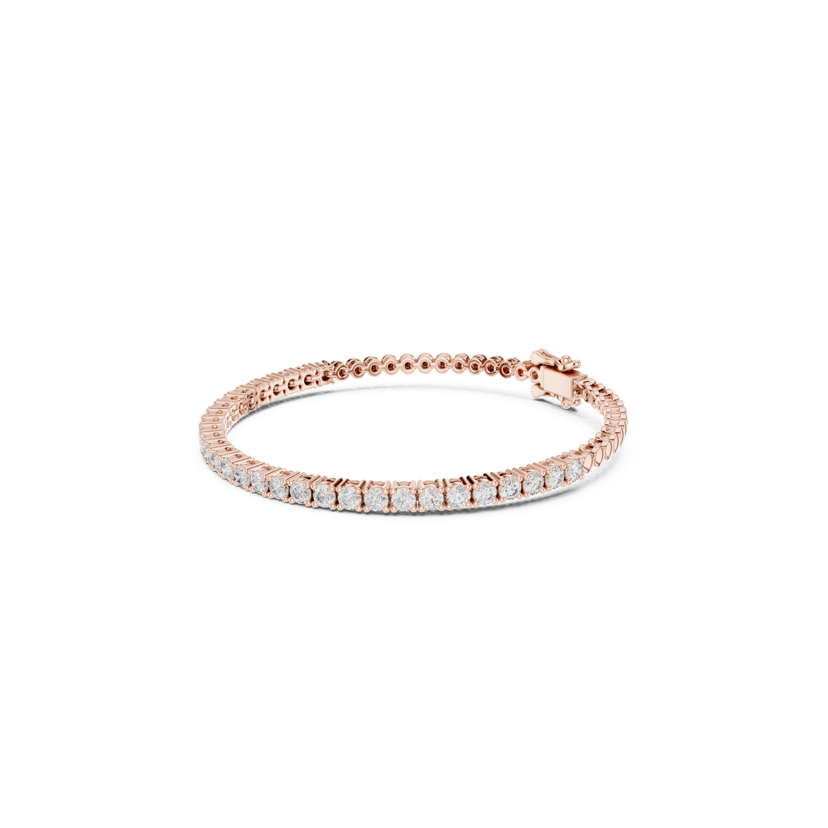 Gold 6Ct Classic Tennis Round Lab Grown Diamond Moana Bracelet