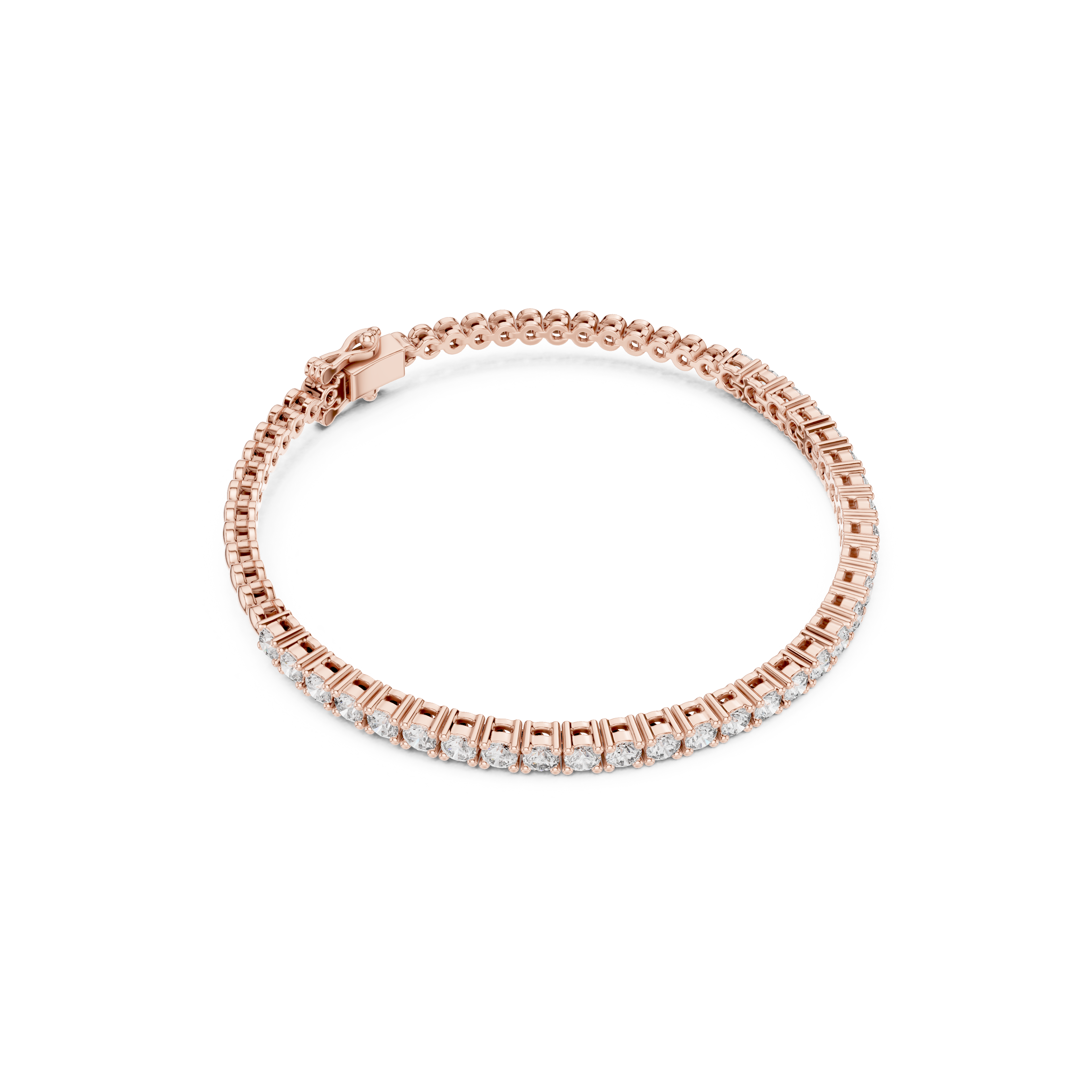 Gold 6Ct Classic Tennis Round Lab Grown Diamond Moana Bracelet