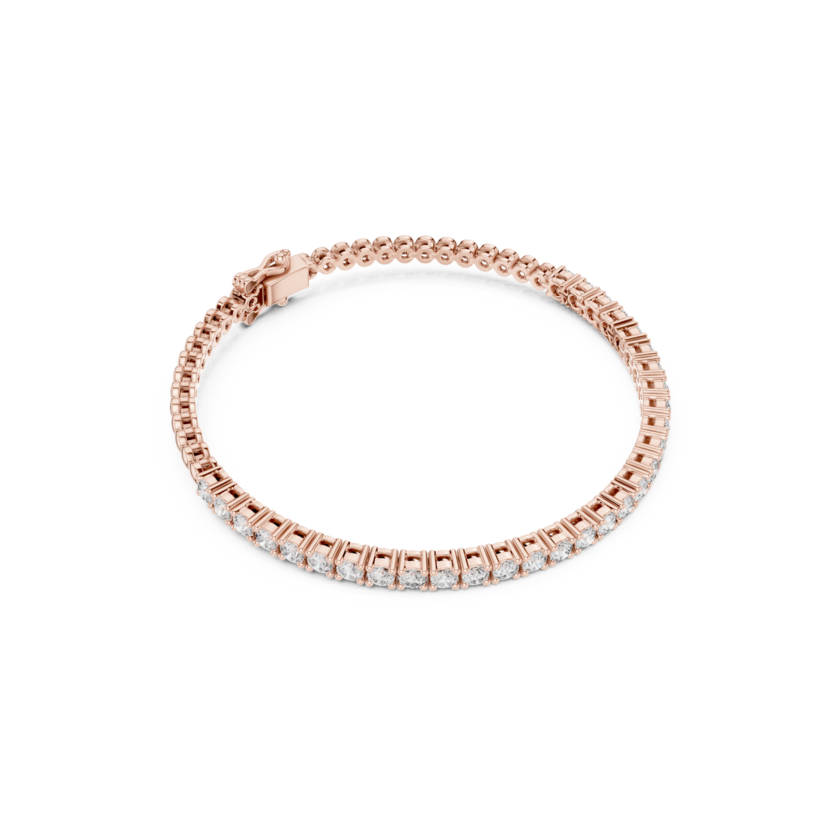 Gold 6Ct Classic Tennis Round Lab Grown Diamond Moana Bracelet