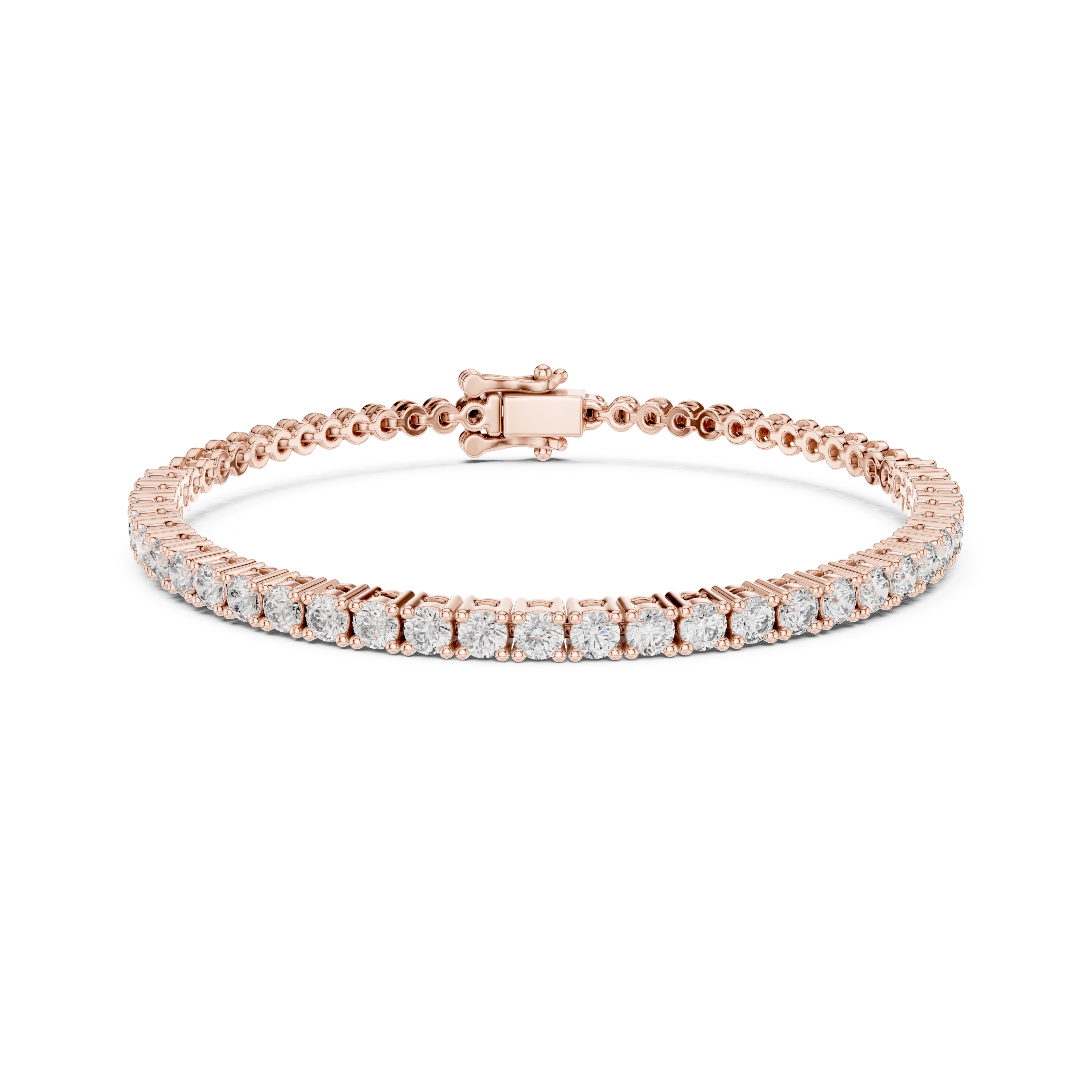 Gold 6Ct Classic Tennis Round Lab Grown Diamond Moana Bracelet