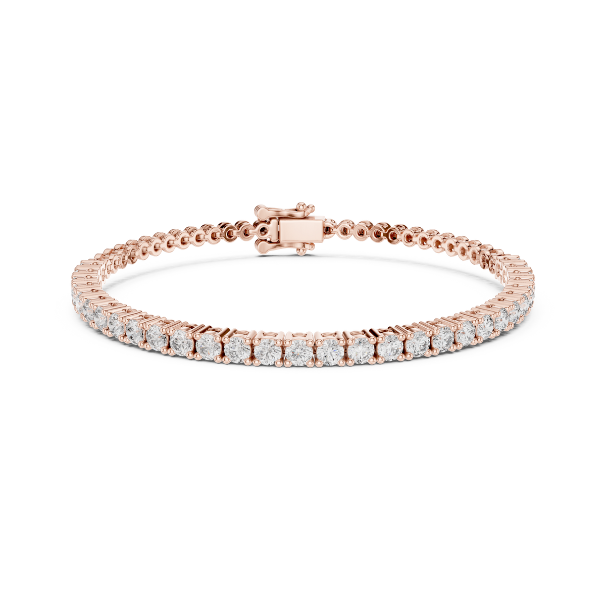 Gold 6Ct Classic Tennis Round Lab Grown Diamond Moana Bracelet