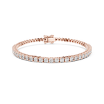 Gold 6Ct Classic Tennis Round Lab Grown Diamond Moana Bracelet