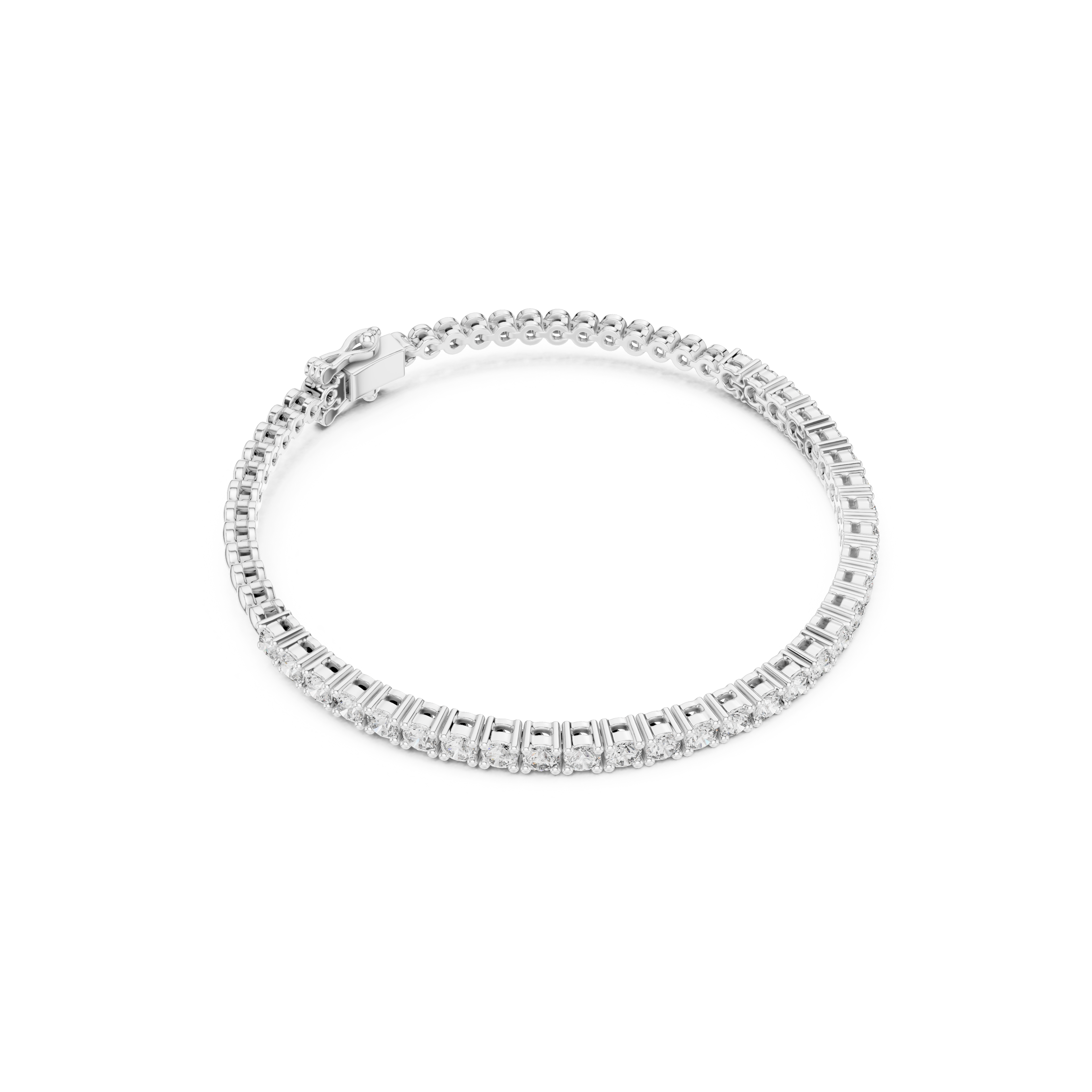 Gold 6Ct Classic Tennis Round Lab Grown Diamond Moana Bracelet