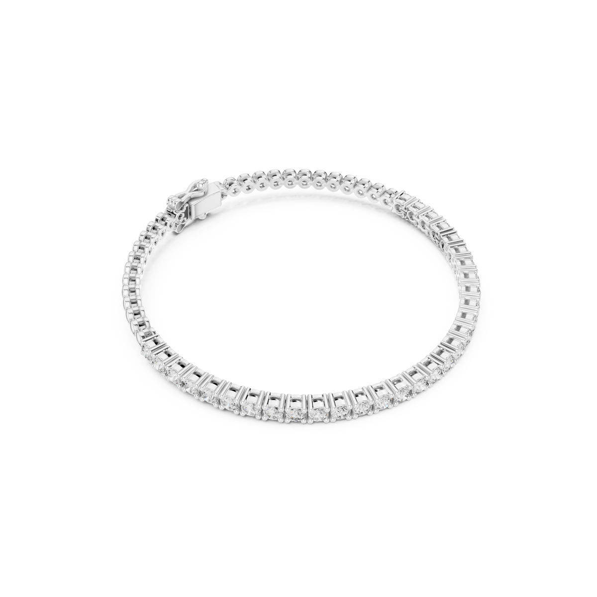 Gold 6Ct Classic Tennis Round Lab Grown Diamond Moana Bracelet