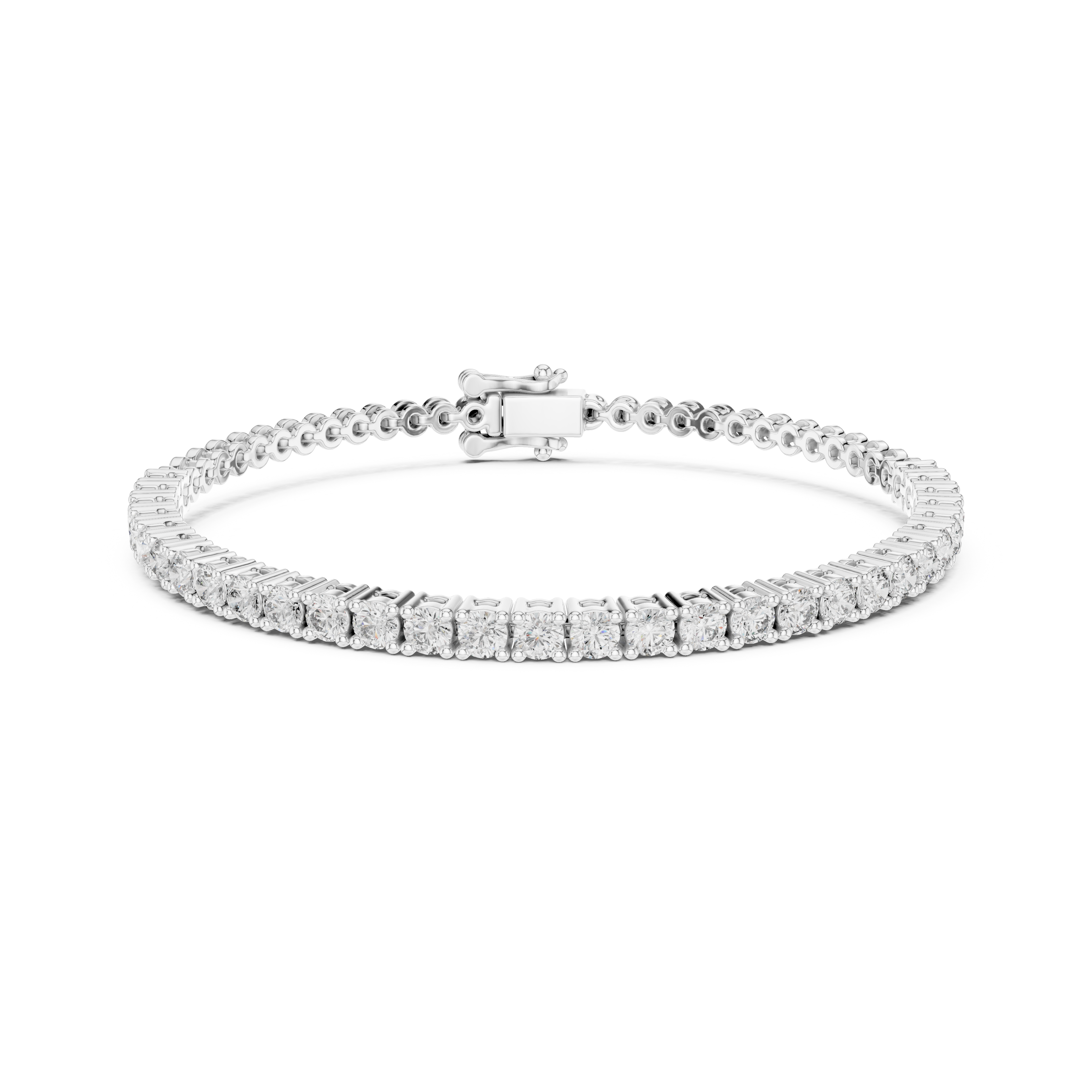 Gold 6Ct Classic Tennis Round Lab Grown Diamond Moana Bracelet