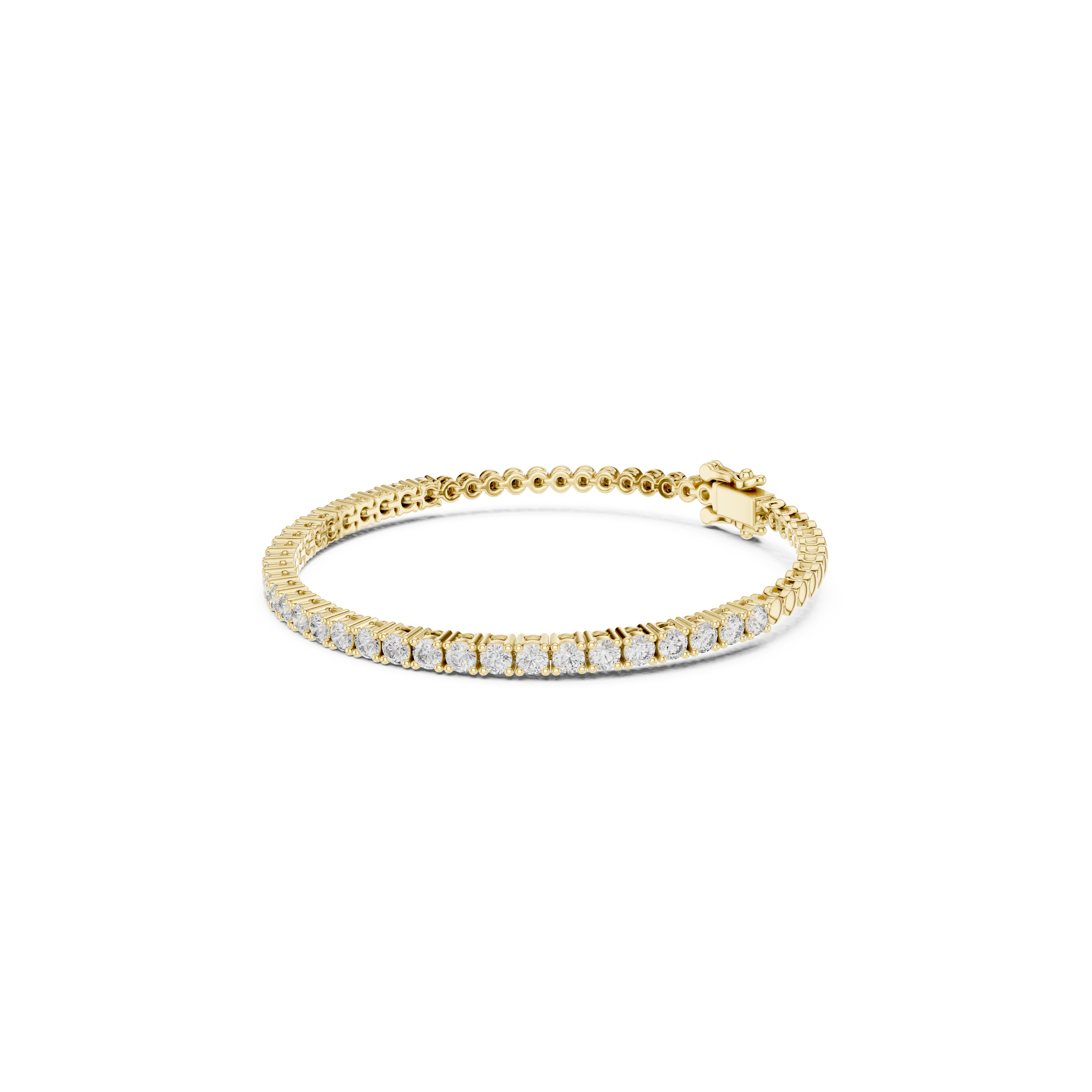 Gold 6Ct Classic Tennis Round Lab Grown Diamond Moana Bracelet