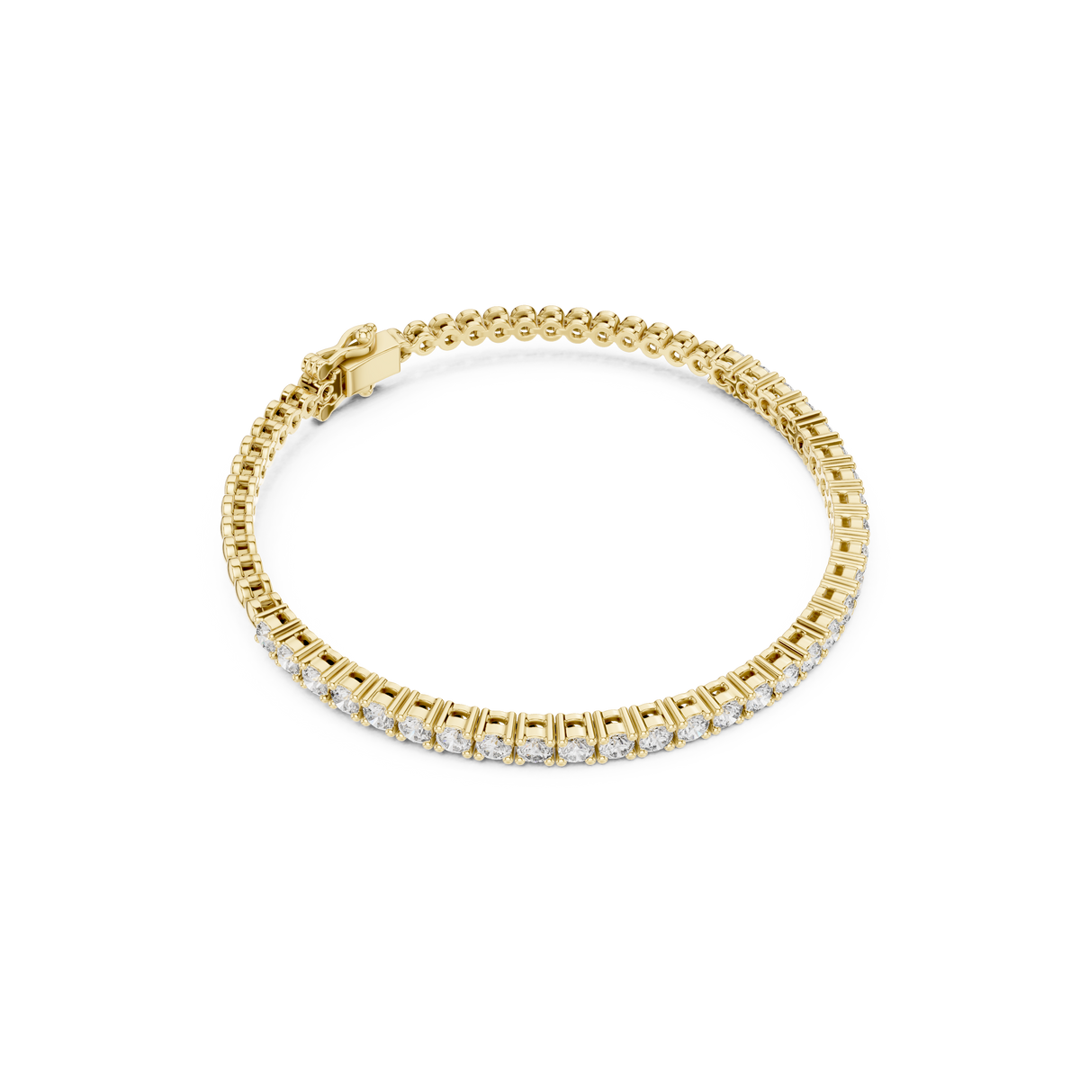 Gold 6Ct Classic Tennis Round Lab Grown Diamond Moana Bracelet