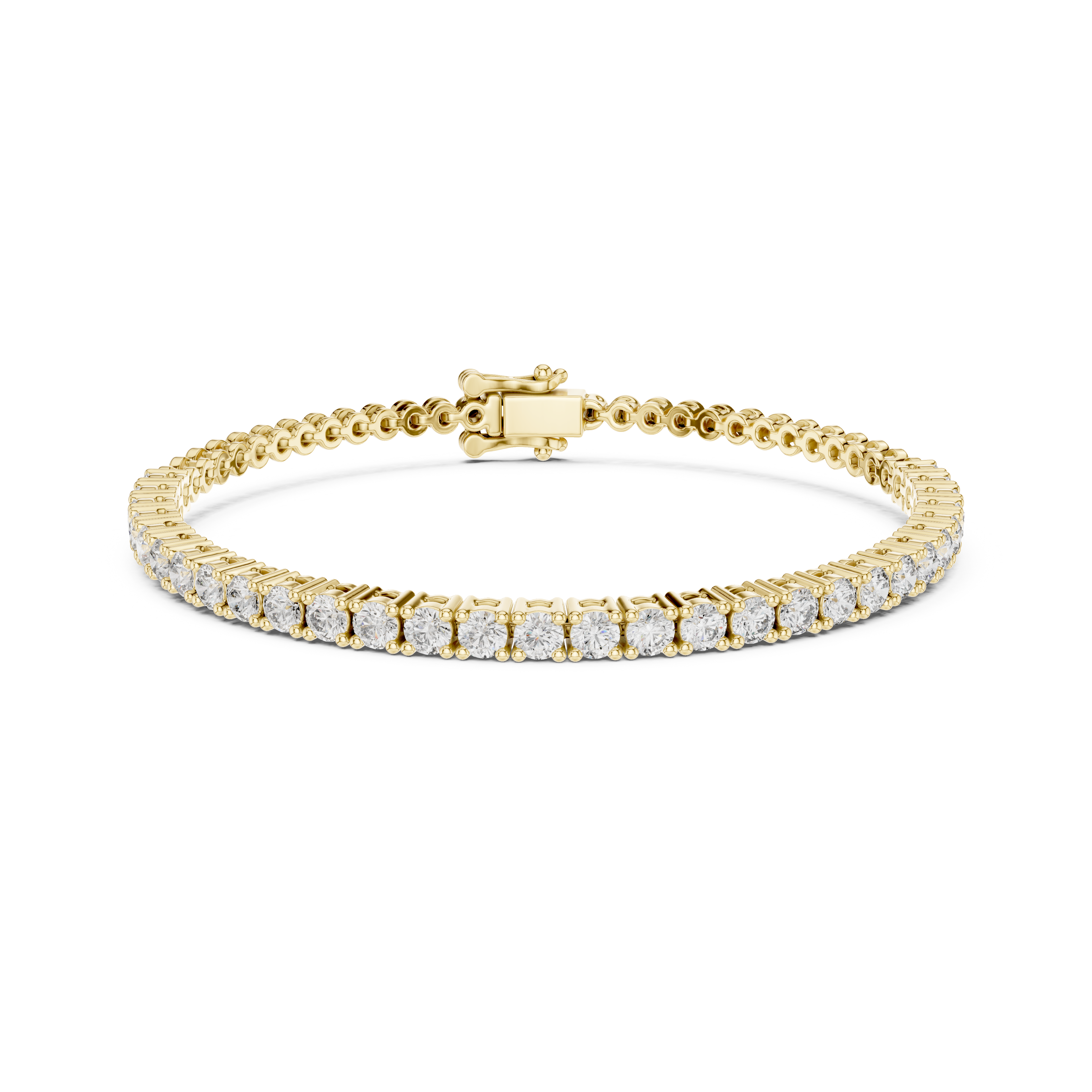 Gold 6Ct Classic Tennis Round Lab Grown Diamond Moana Bracelet