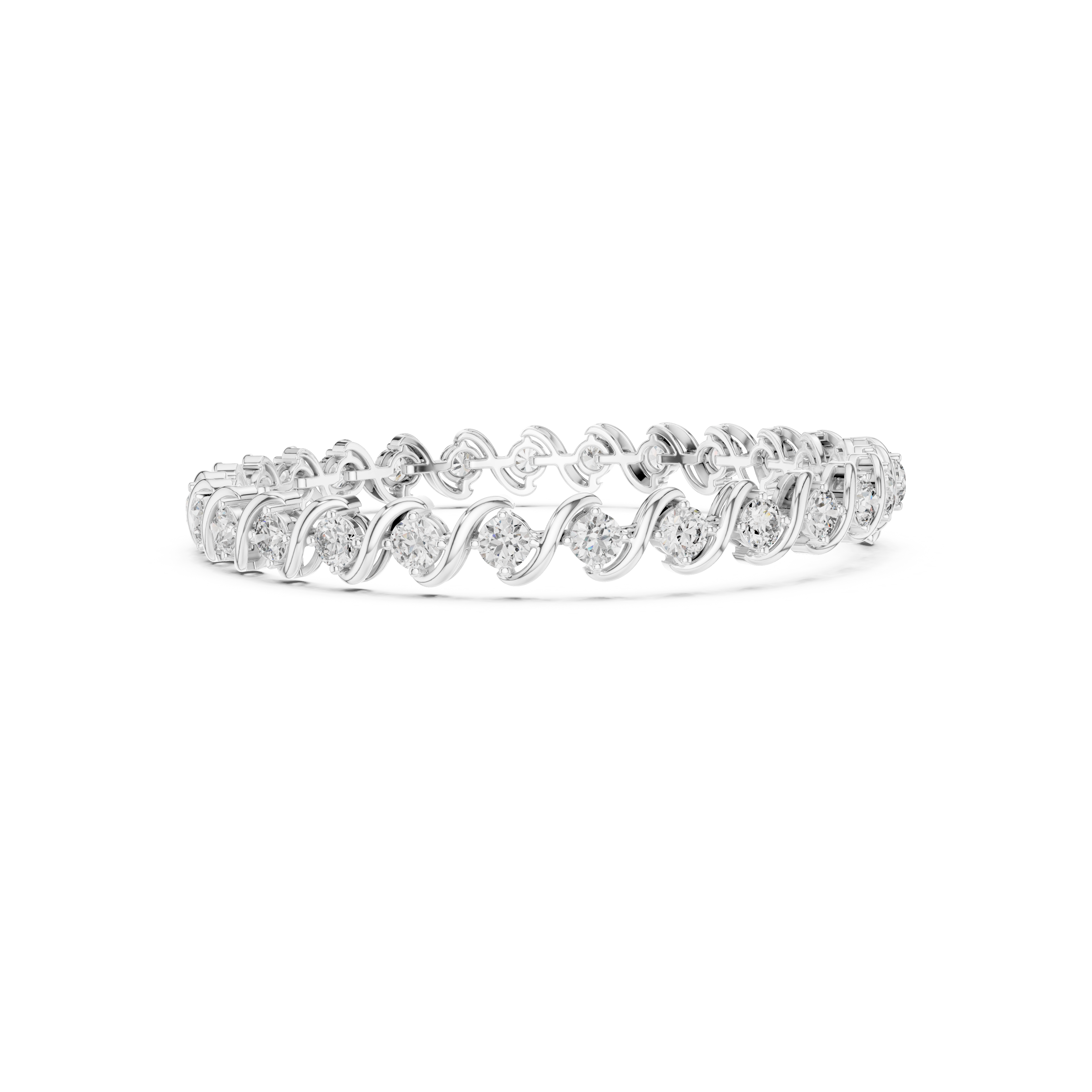 Gold 6Ct Round Cut Lab Grown Diamond Tennis Vorex Bracelet