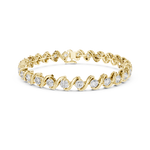 Gold 6Ct Round Cut Lab Grown Diamond Tennis Vorex Bracelet
