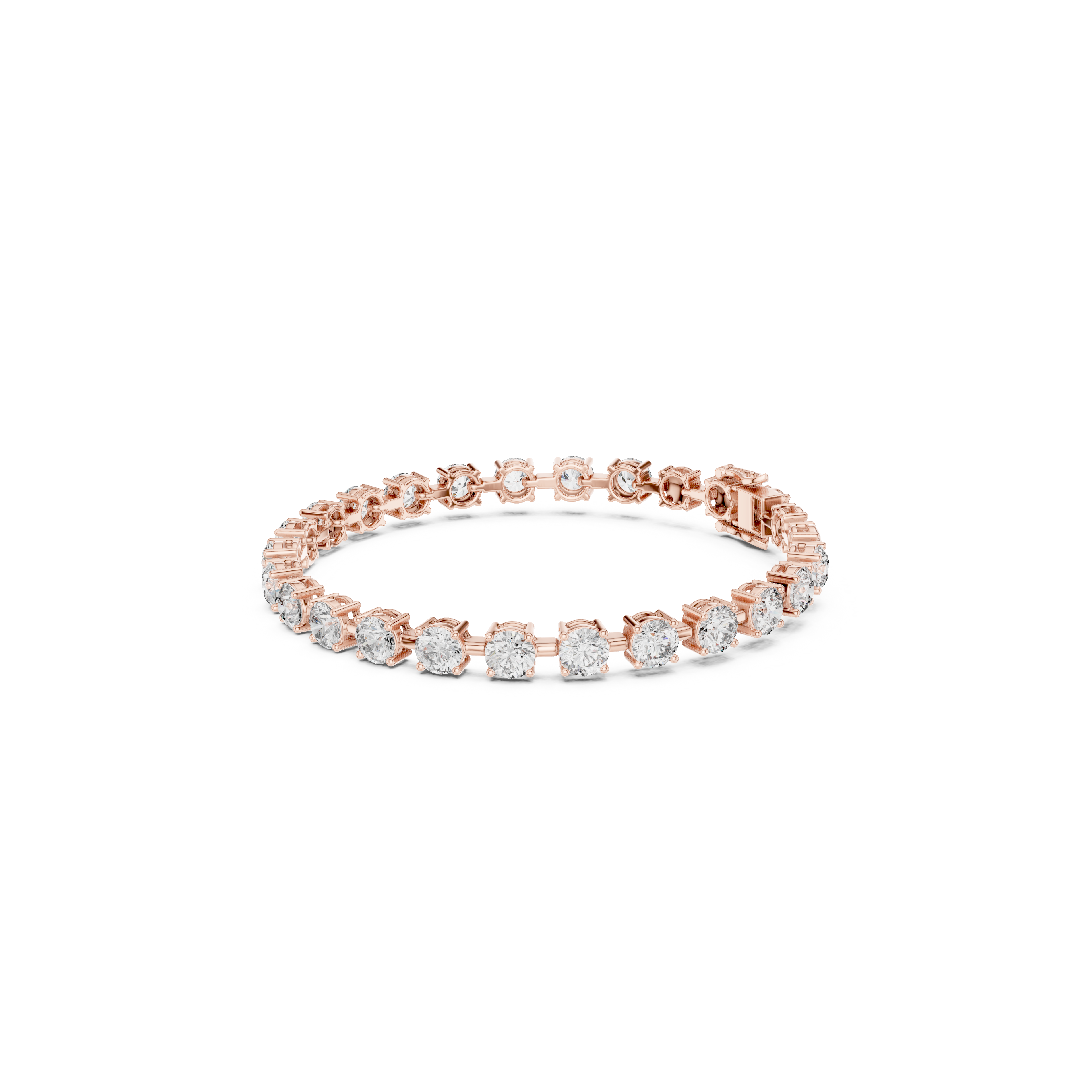 Gold 10Ct Tennis Round Lab Grown Diamond Olga Bracelet