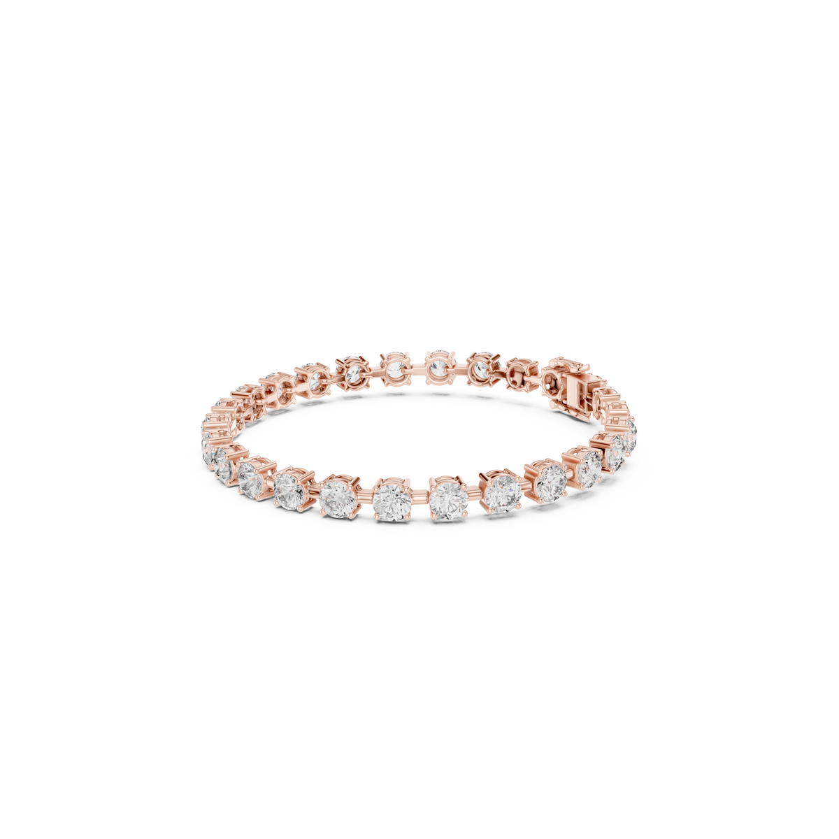 Gold 10Ct Tennis Round Lab Grown Diamond Olga Bracelet