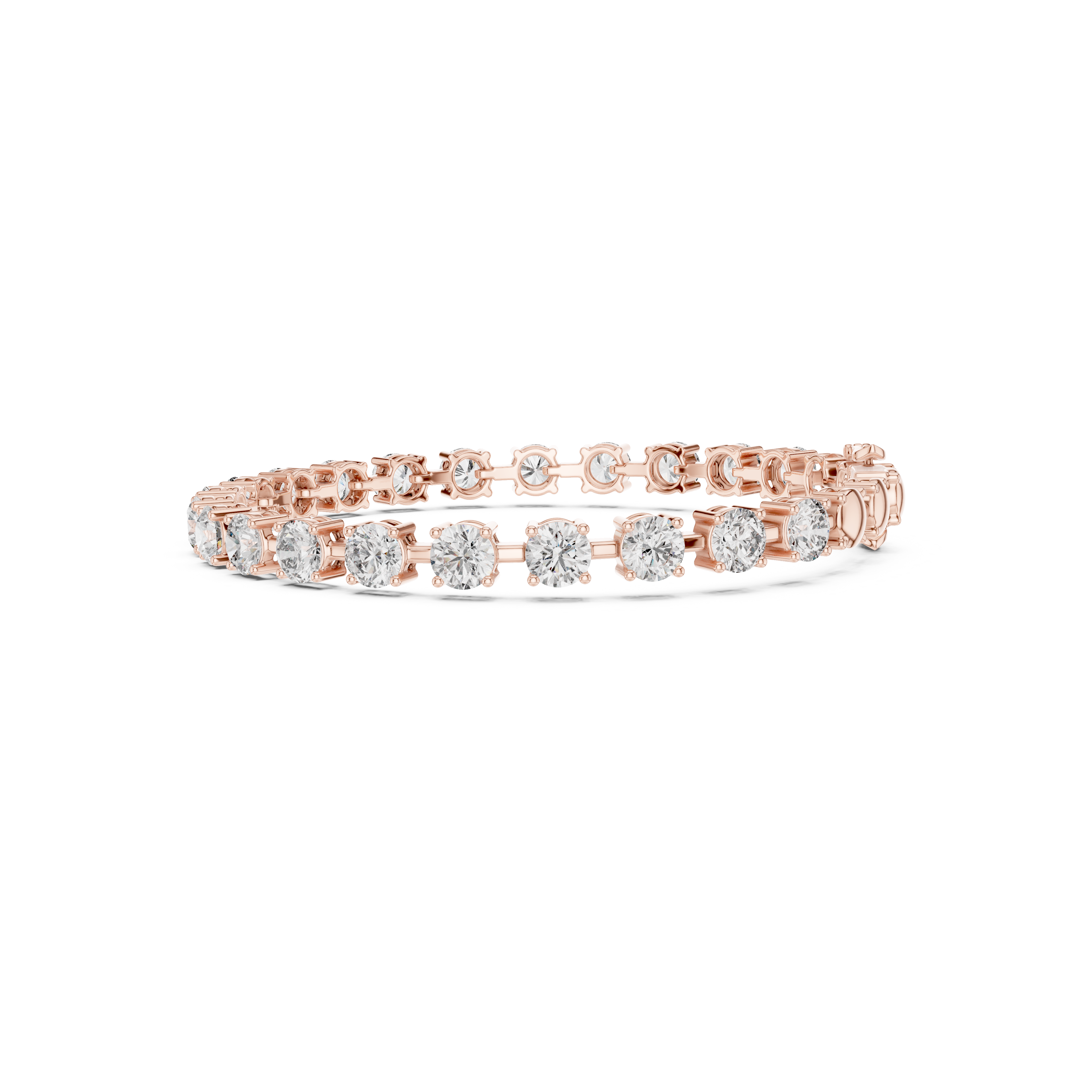 Gold 10Ct Tennis Round Lab Grown Diamond Olga Bracelet