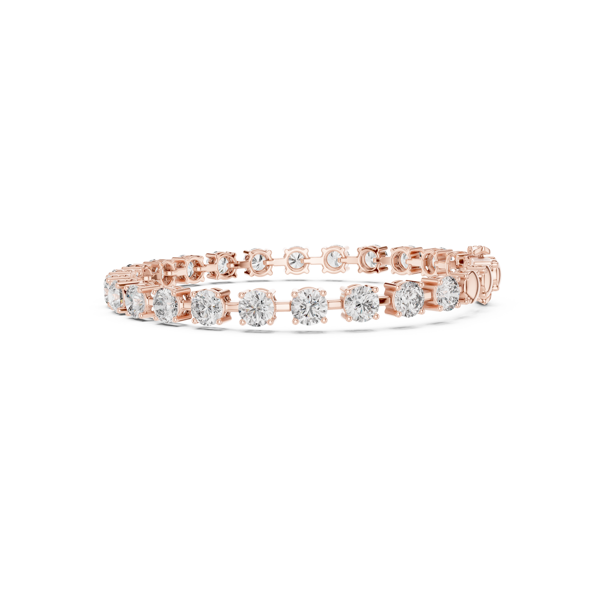 Gold 10Ct Tennis Round Lab Grown Diamond Olga Bracelet