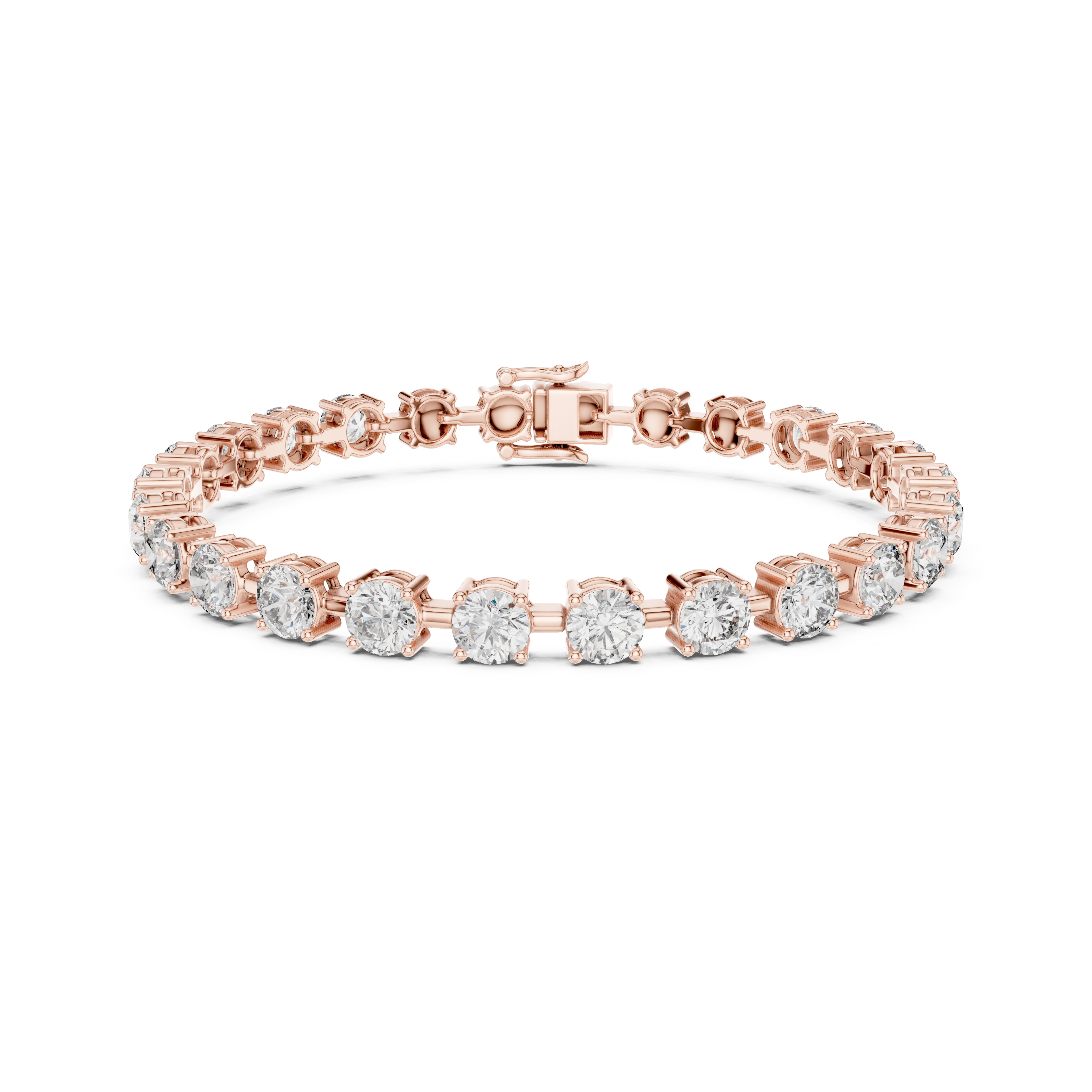 Gold 10Ct Tennis Round Lab Grown Diamond Olga Bracelet