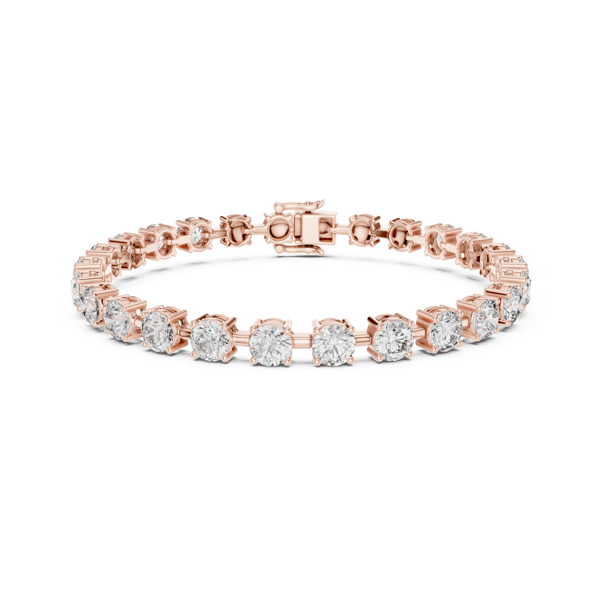 Gold 10Ct Tennis Round Lab Grown Diamond Olga Bracelet