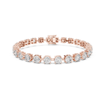 Gold 10Ct Tennis Round Lab Grown Diamond Olga Bracelet