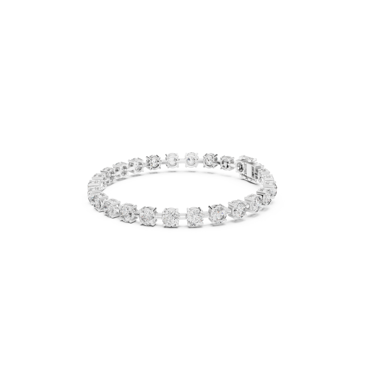 Gold 10Ct Tennis Round Lab Grown Diamond Olga Bracelet