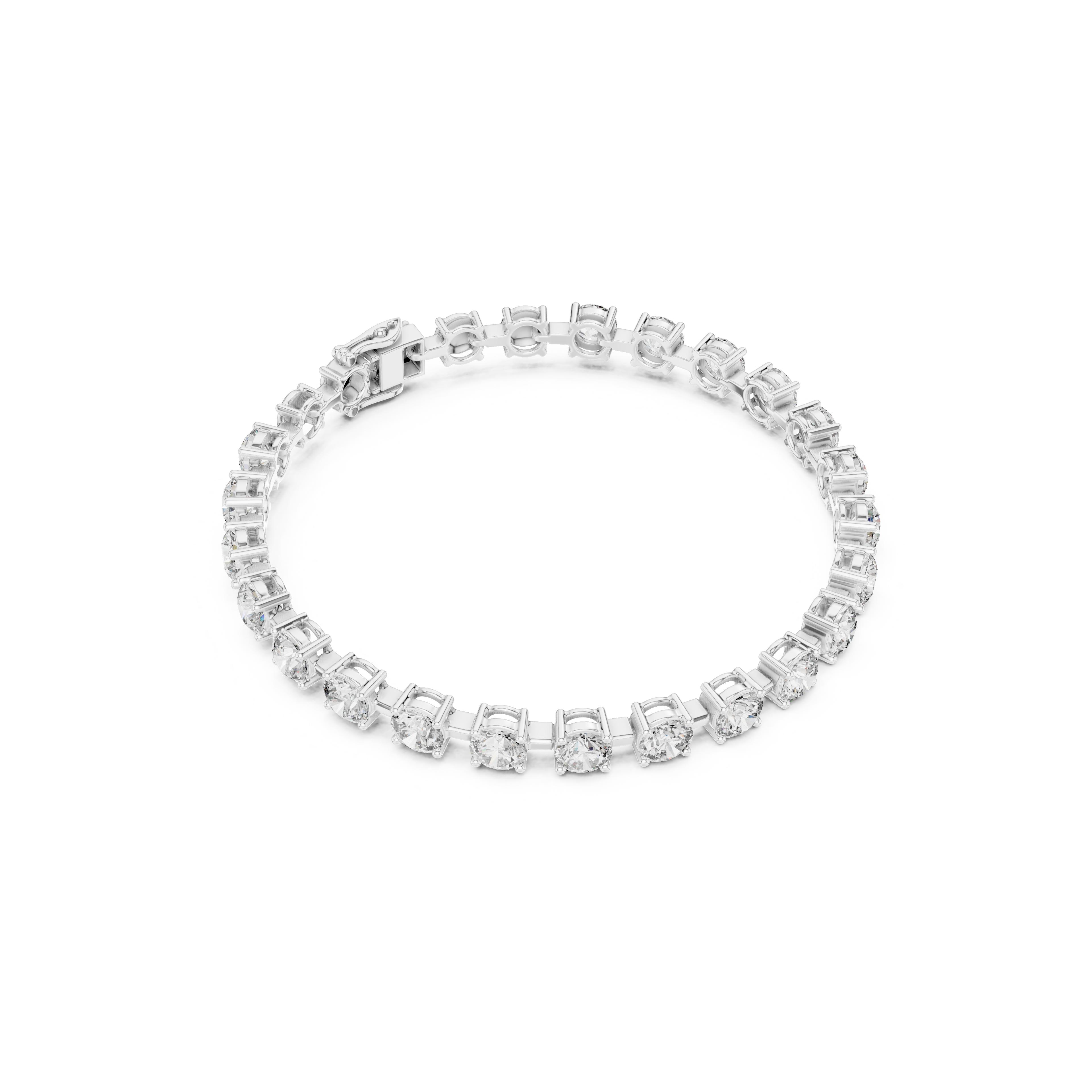 Gold 10Ct Tennis Round Lab Grown Diamond Olga Bracelet