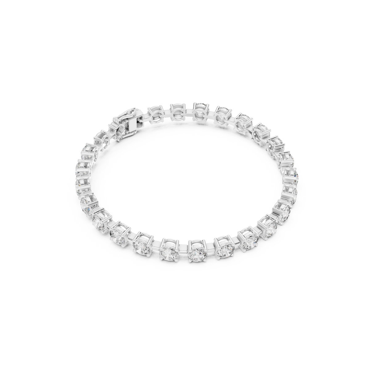 Gold 10Ct Tennis Round Lab Grown Diamond Olga Bracelet