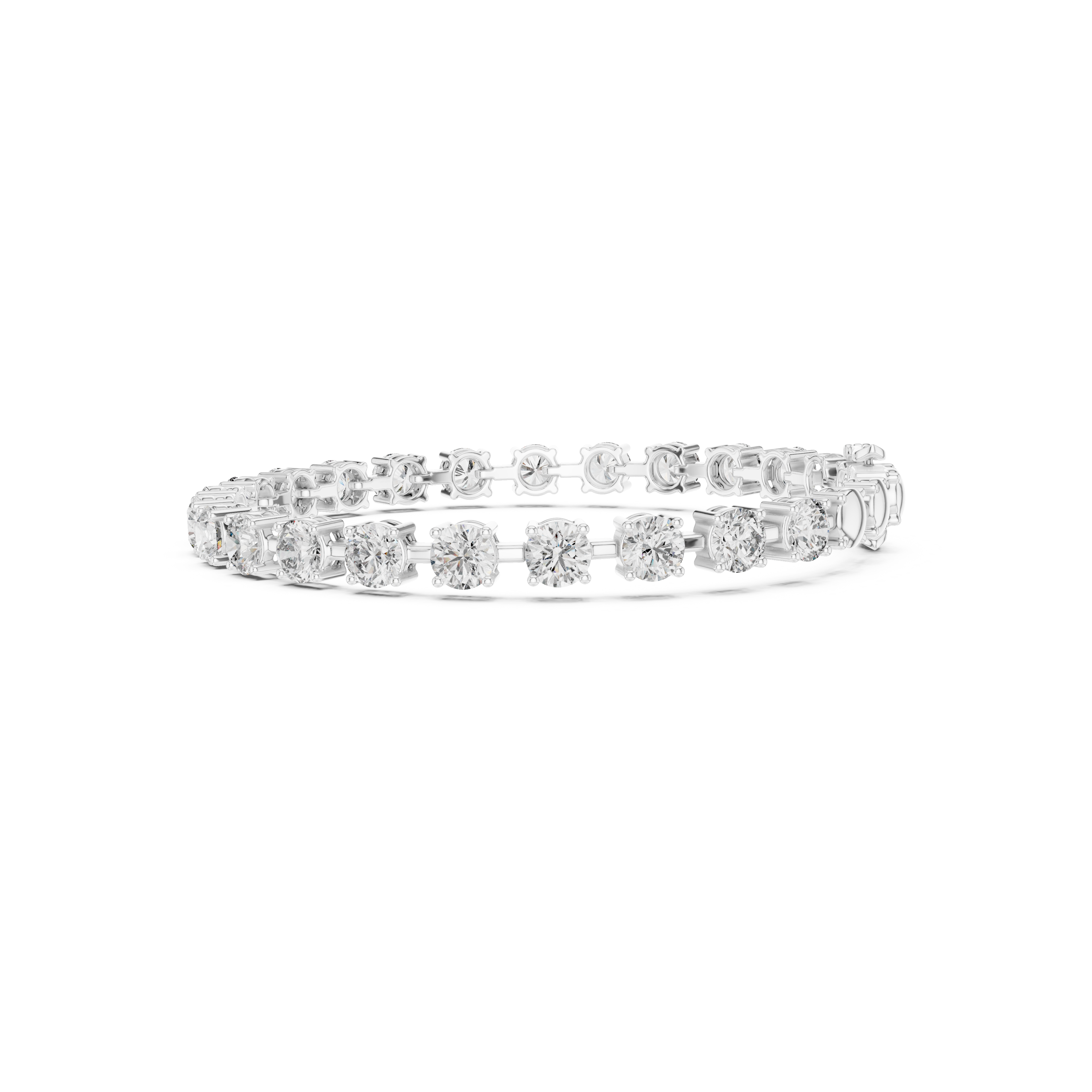 Gold 10Ct Tennis Round Lab Grown Diamond Olga Bracelet