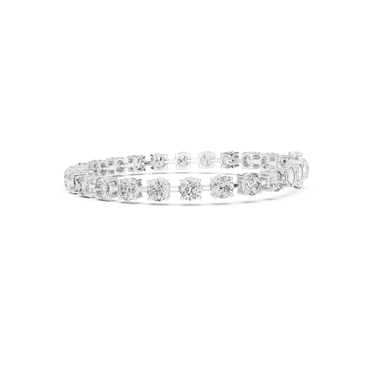 Gold 10Ct Tennis Round Lab Grown Diamond Olga Bracelet