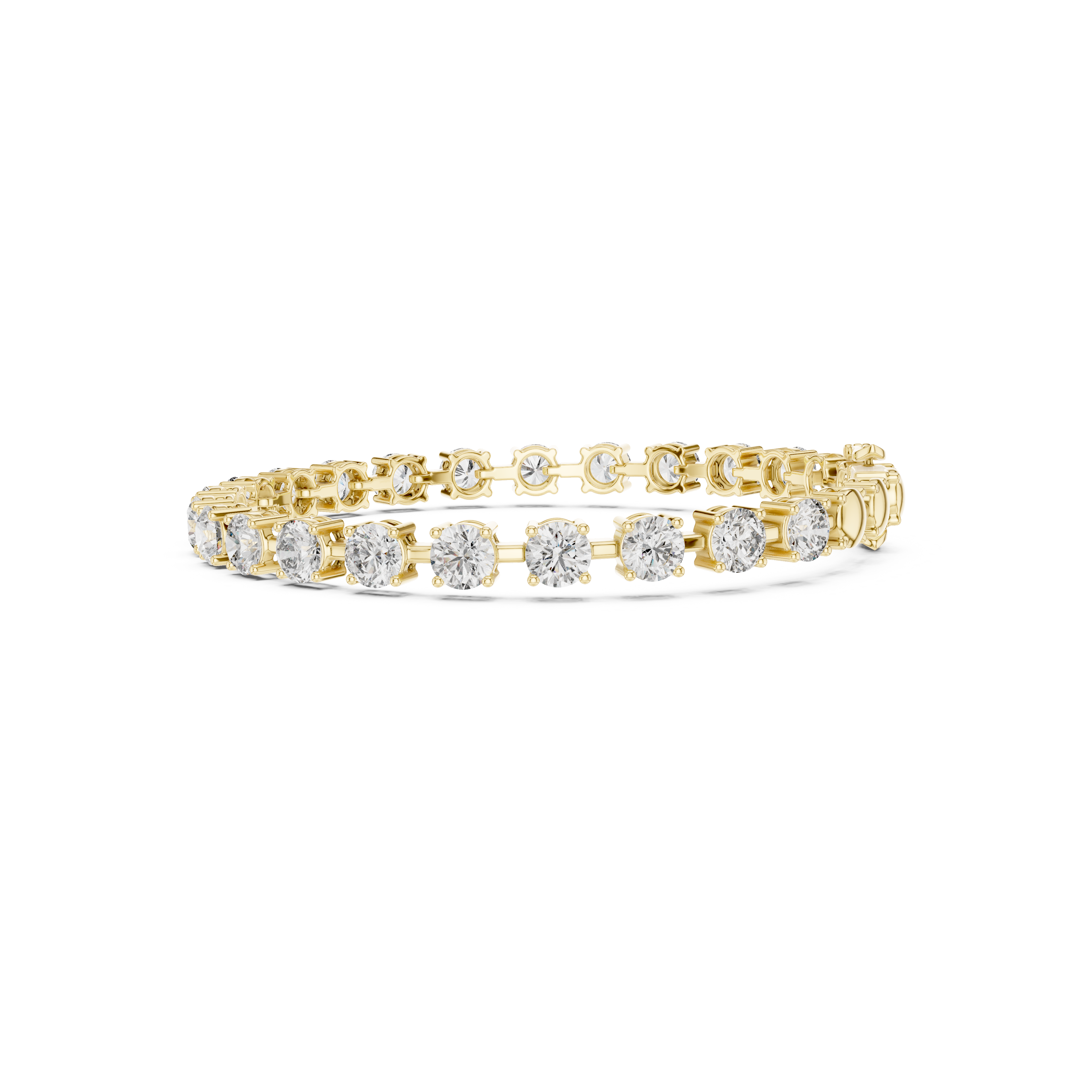 Gold 10Ct Tennis Round Lab Grown Diamond Olga Bracelet
