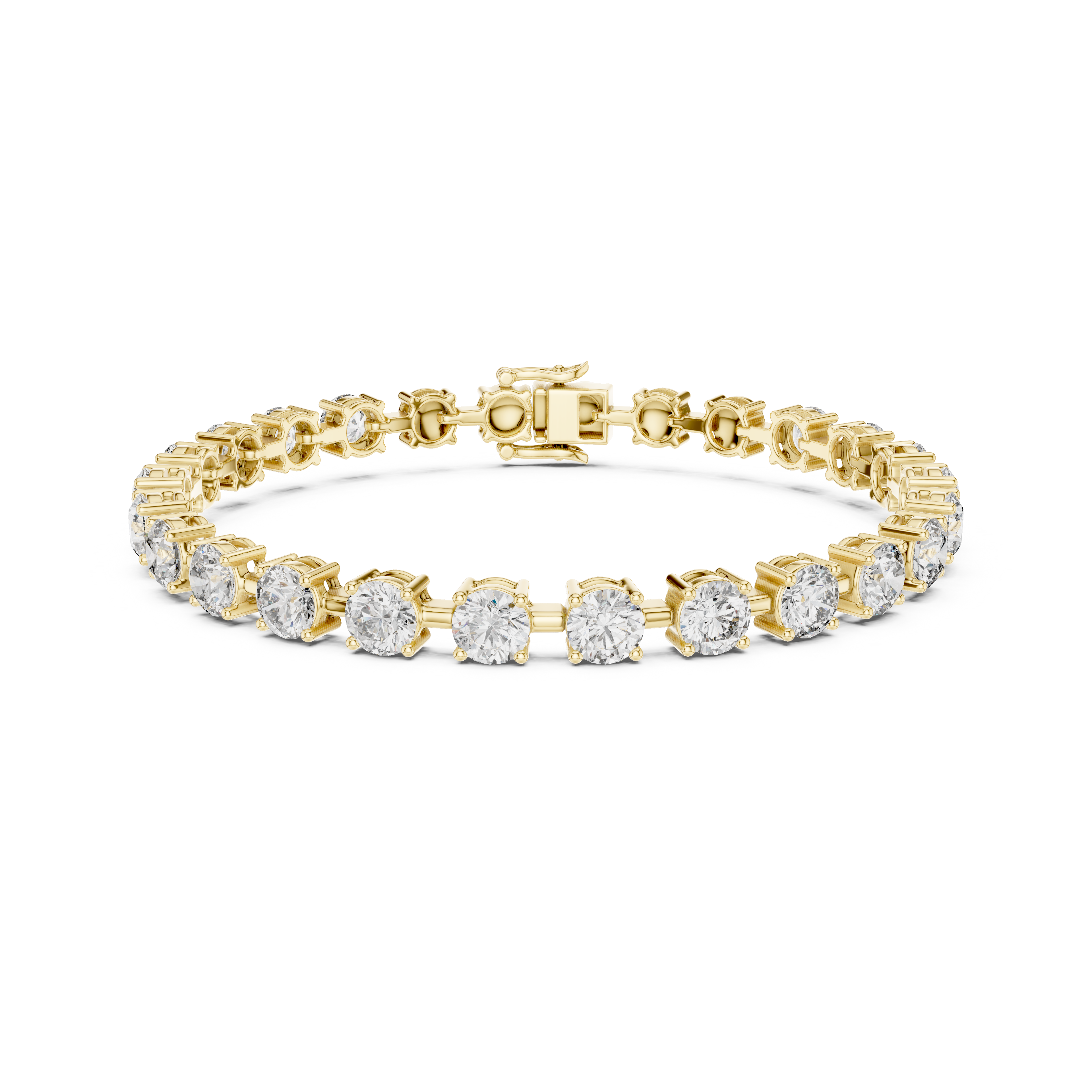 Gold 10Ct Tennis Round Lab Grown Diamond Olga Bracelet