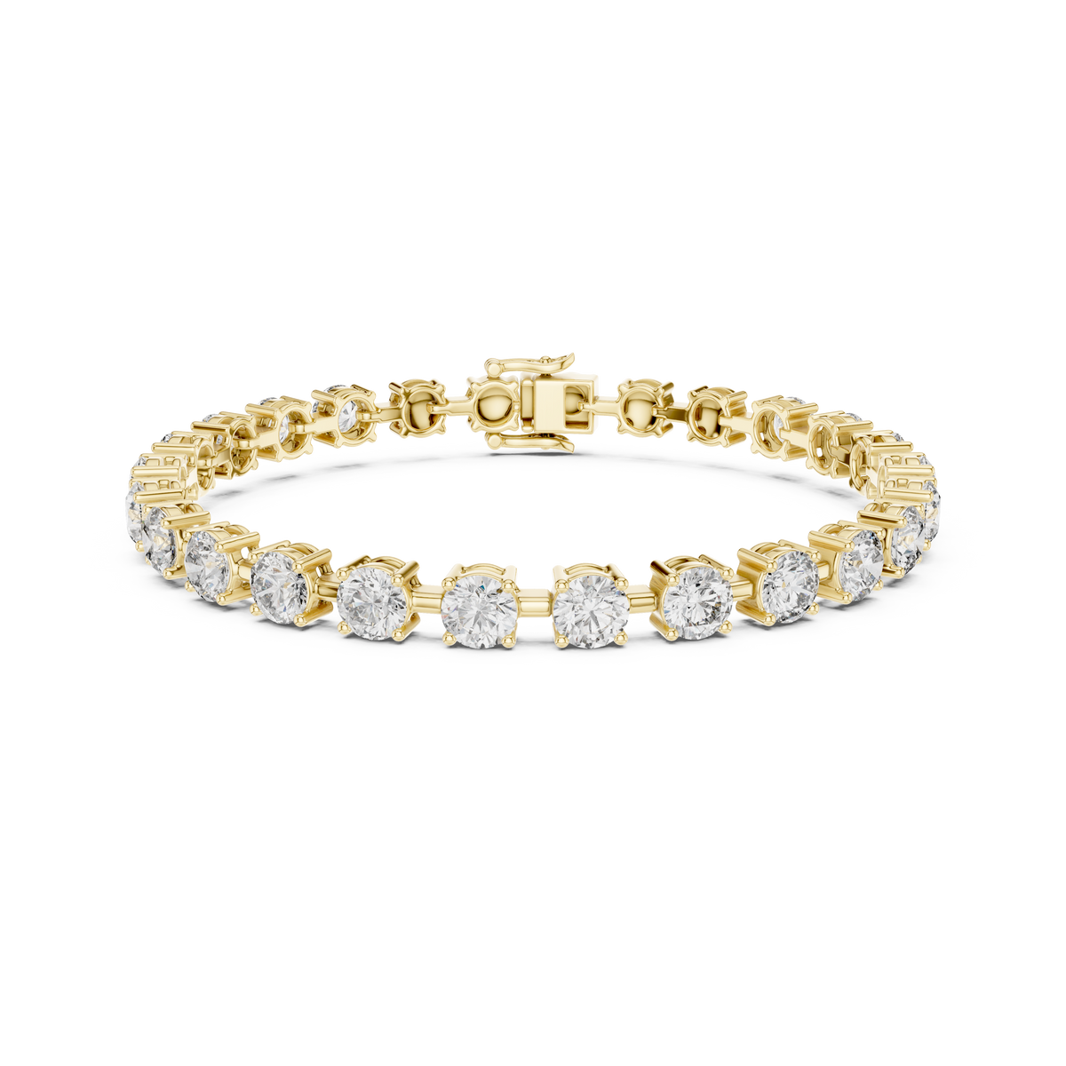 Gold 10Ct Tennis Round Lab Grown Diamond Olga Bracelet