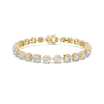 Gold 10Ct Tennis Round Lab Grown Diamond Olga Bracelet