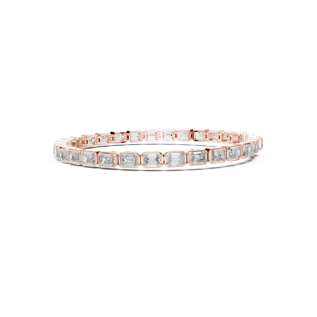 Gold 9Ct Emerald Lab Grown Diamond Tennis Koa Bracelet