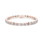 Gold 9Ct Emerald Lab Grown Diamond Tennis Koa Bracelet