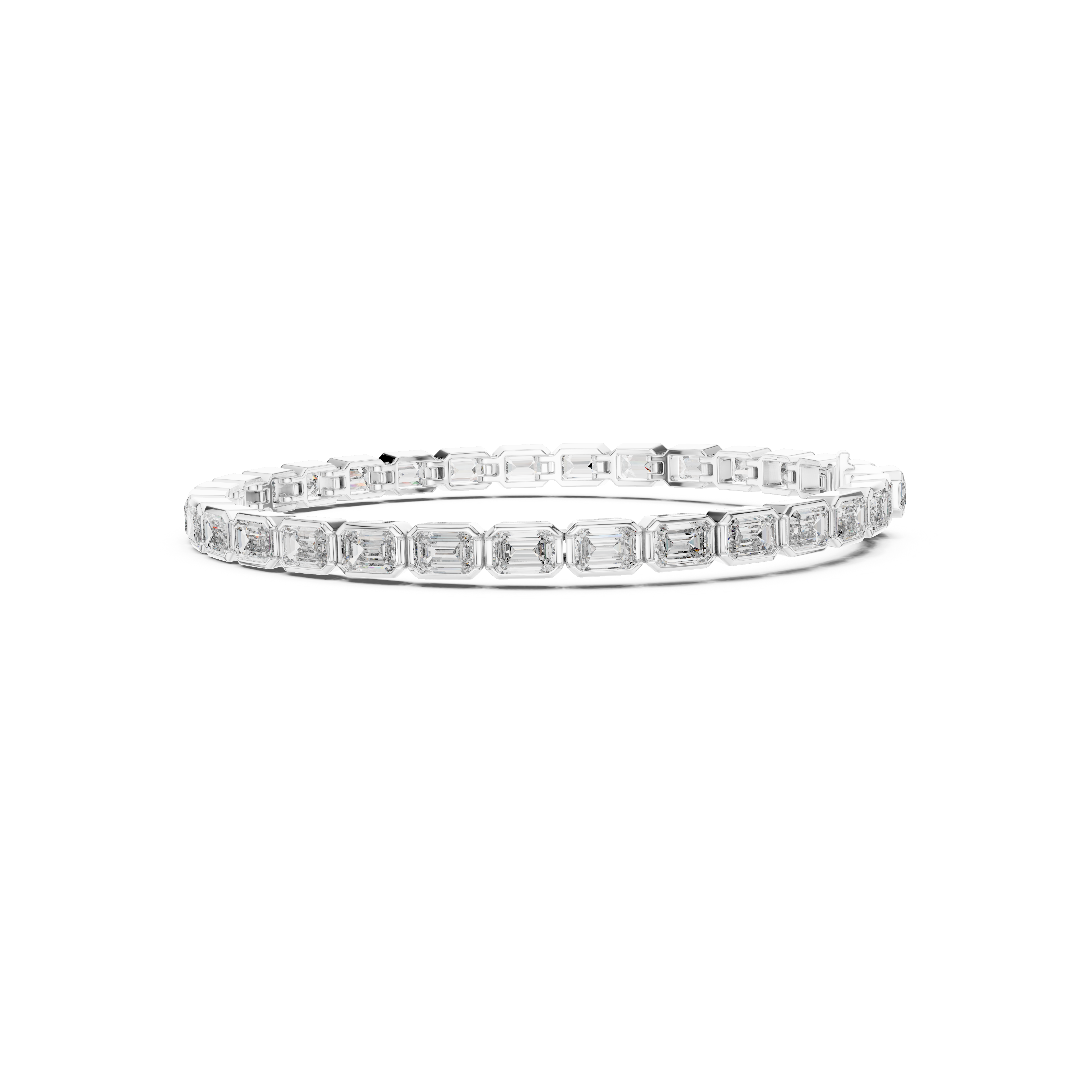 Gold 9Ct Emerald Lab Grown Diamond Tennis Koa Bracelet