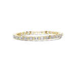 Gold 9Ct Emerald Lab Grown Diamond Tennis Koa Bracelet